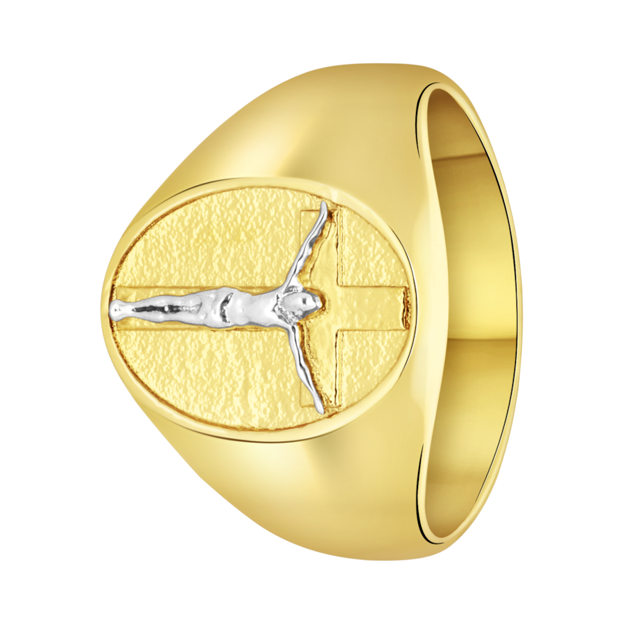 Lucardi Ringe Stahl - goldfarbig 66mm Herren