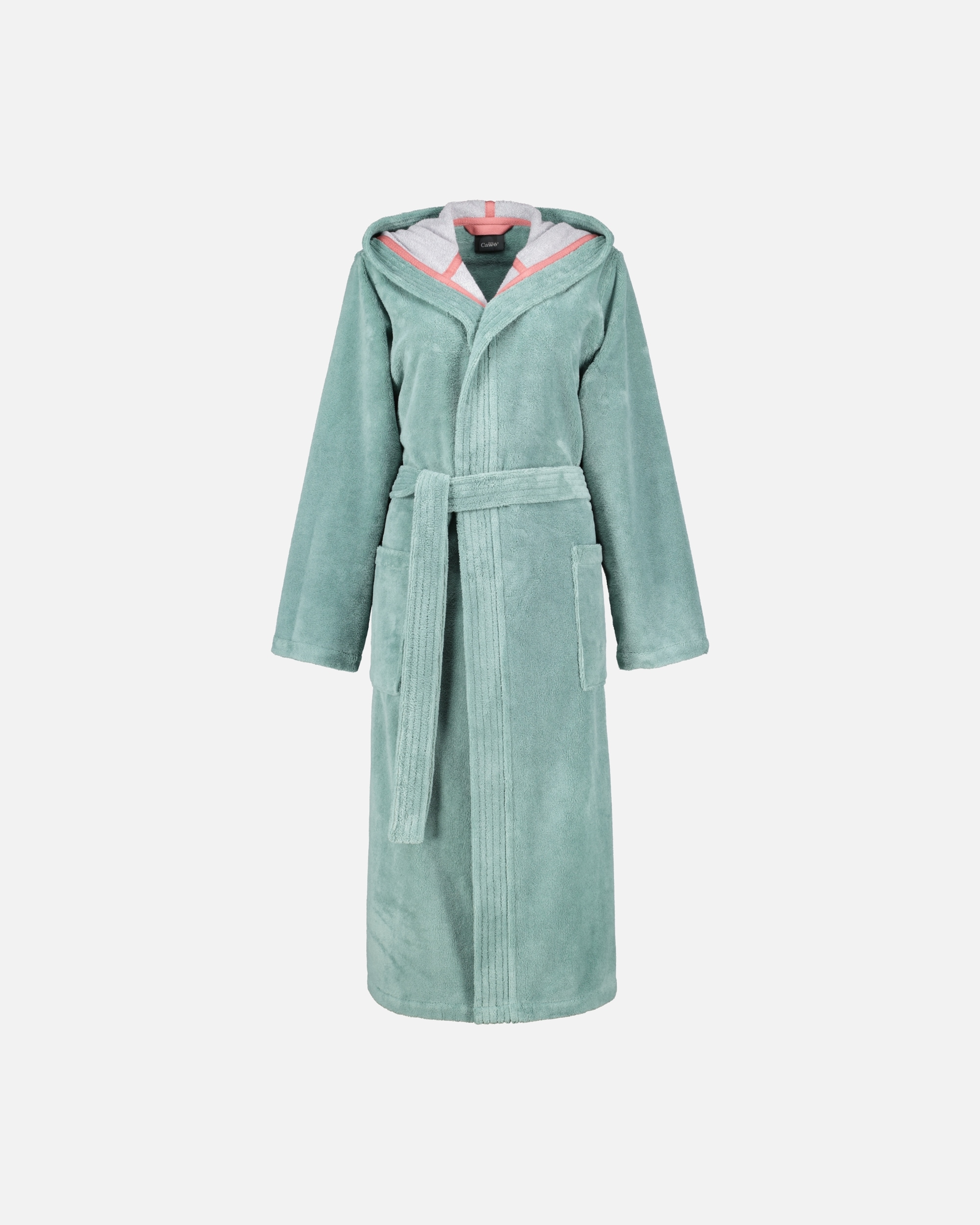 Bademantel für Weiblich Cawö Cawö Bademäntel Damen Kapuze Doubleface 830 fjord - 42 XS