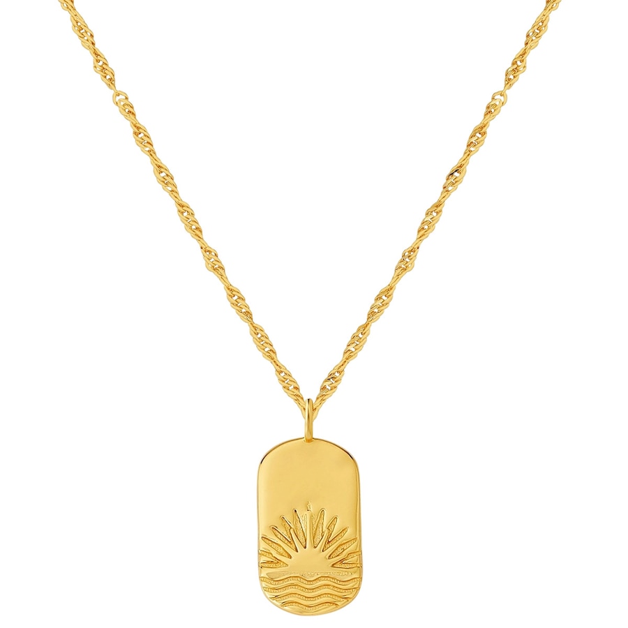 Glanzstücke München Halskette Sonnenuntergang aus Sterling Silber in gelbgold 40,0 cm Basiskette + 5,0 Verlängerung Damen