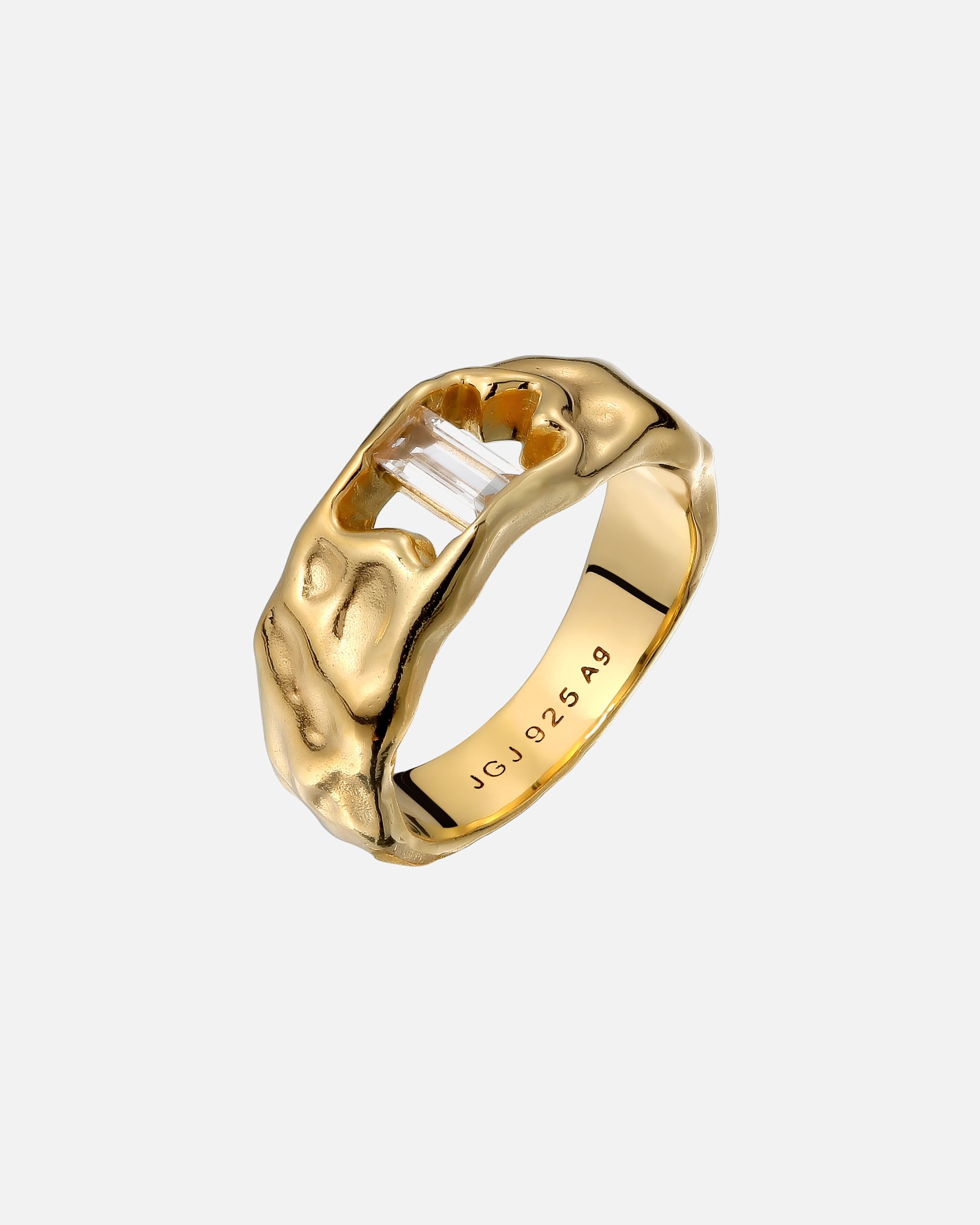 Ring für Weiblich Elli Melted Topas Weiß 925 Sterling Silber 58