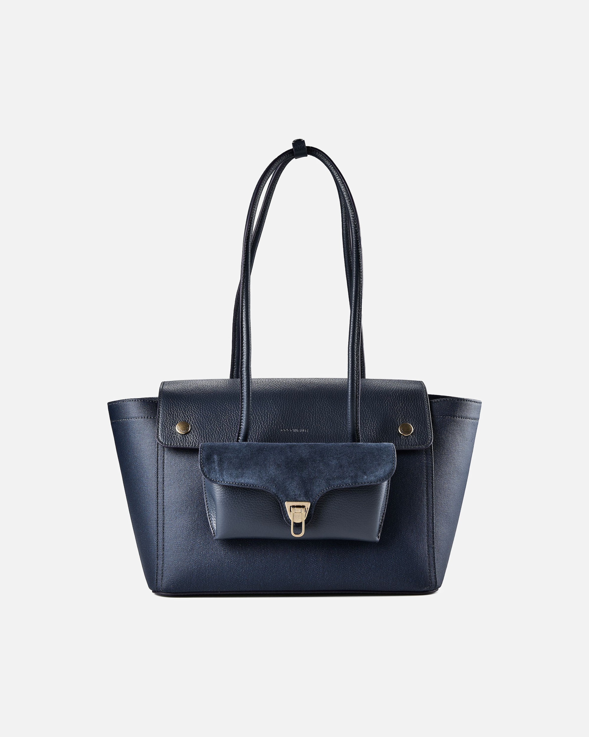 Tasche für Weiblich Coccinelle Double Beat Schultertasche midn.b-midn-mid
