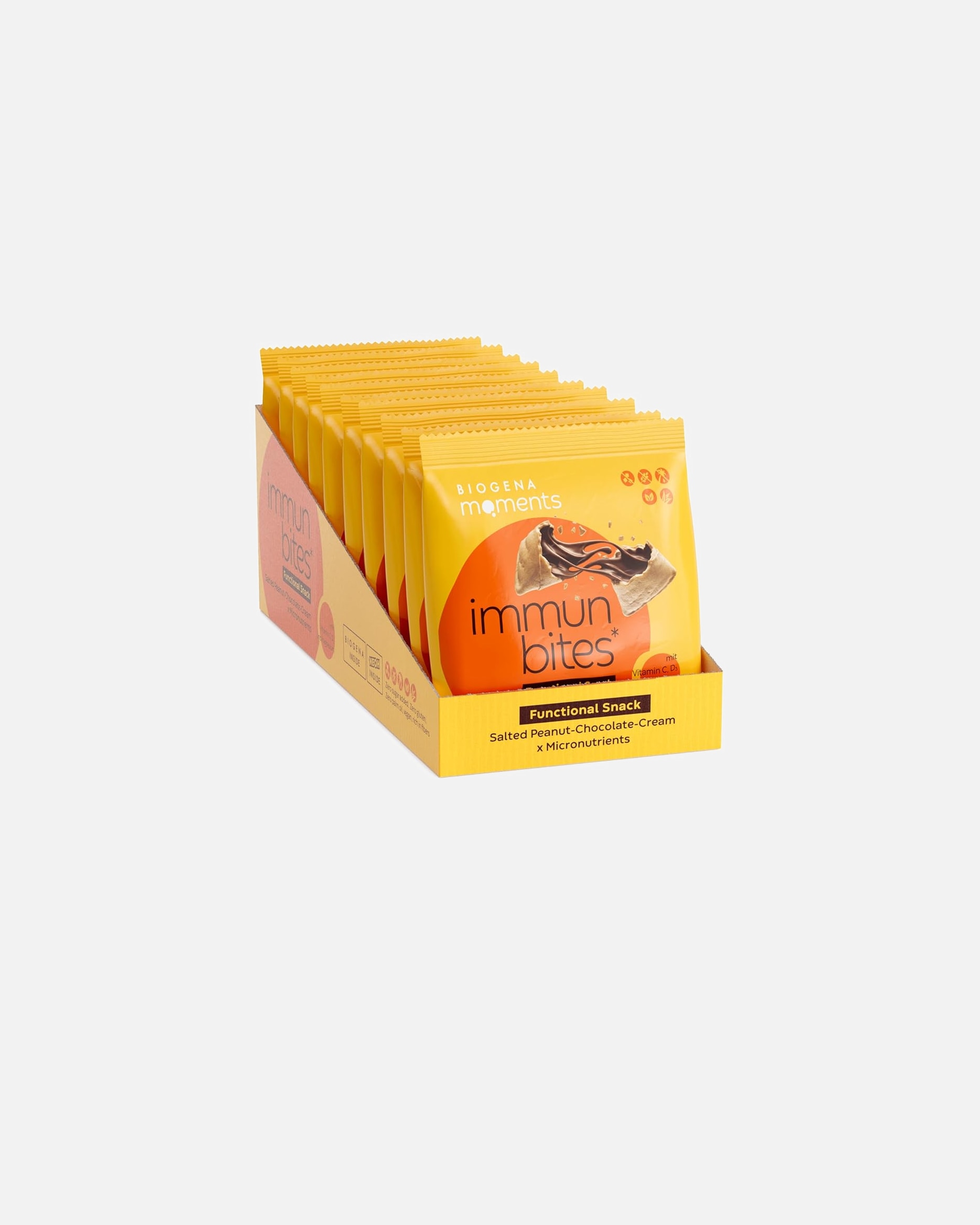 Nahrungsmittel für Unisex Moments By Biogena Default Brand Line Immun Bites 'Salted Peanut-Chocolate-Cream' Immun Bites