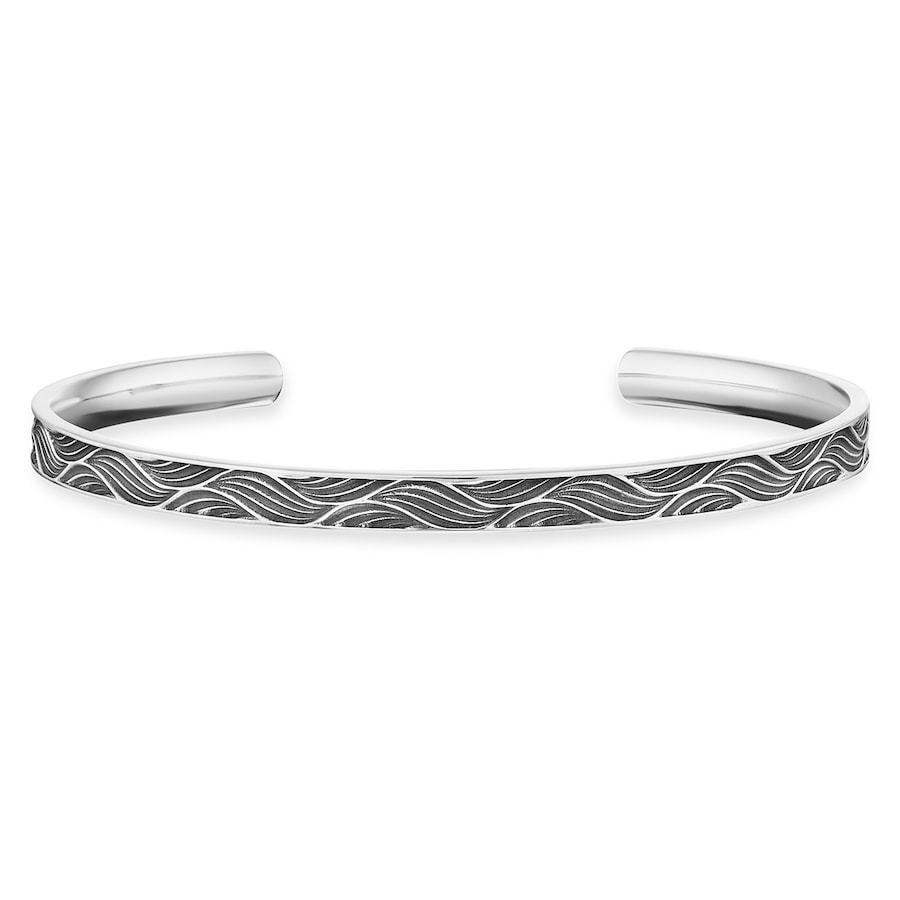 caï Armreif 925/- Sterling Silber ohne Stein 6,5cm Herren