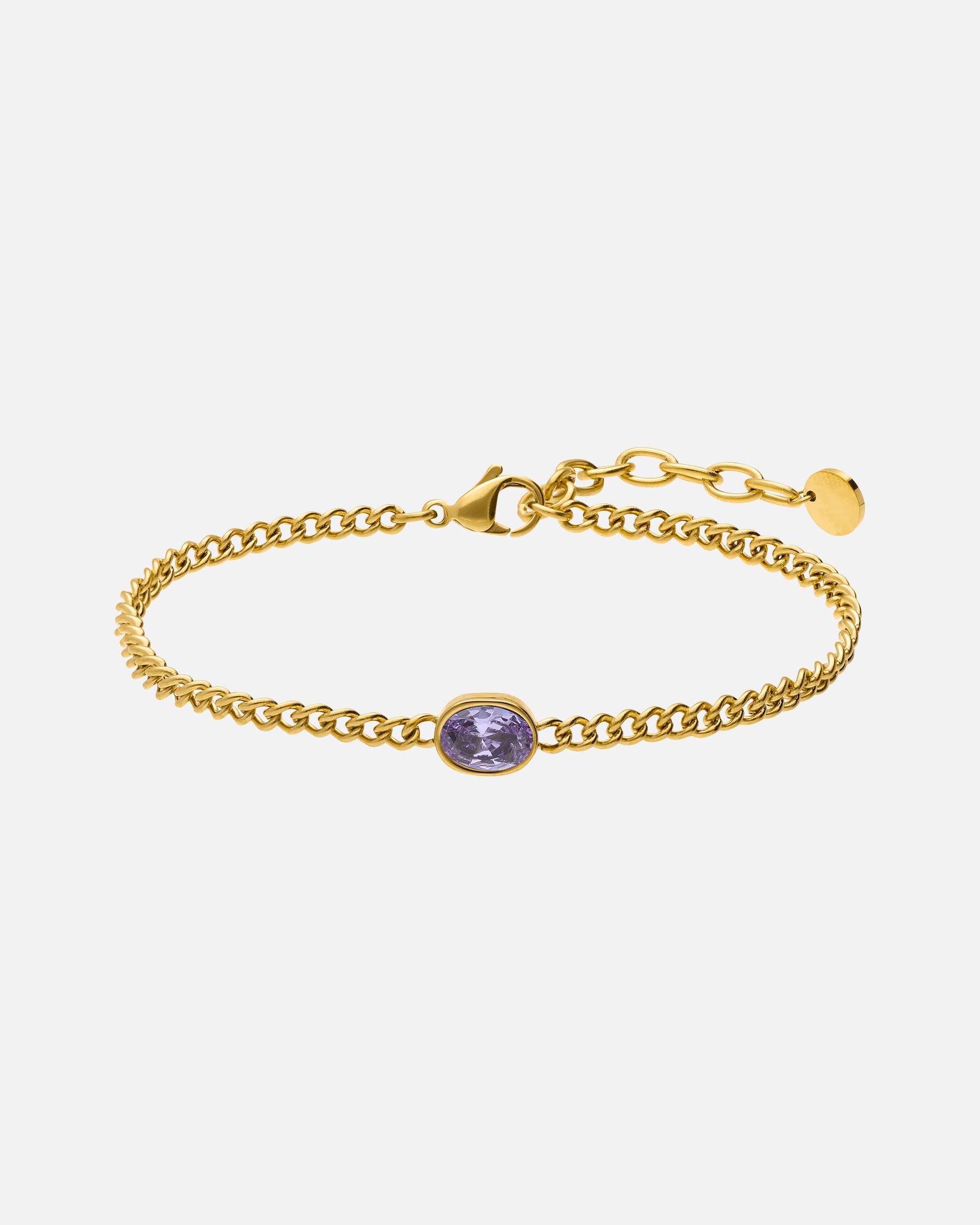 Armband für Weiblich Lucardi Armband Stahl 20 cm Licht paars