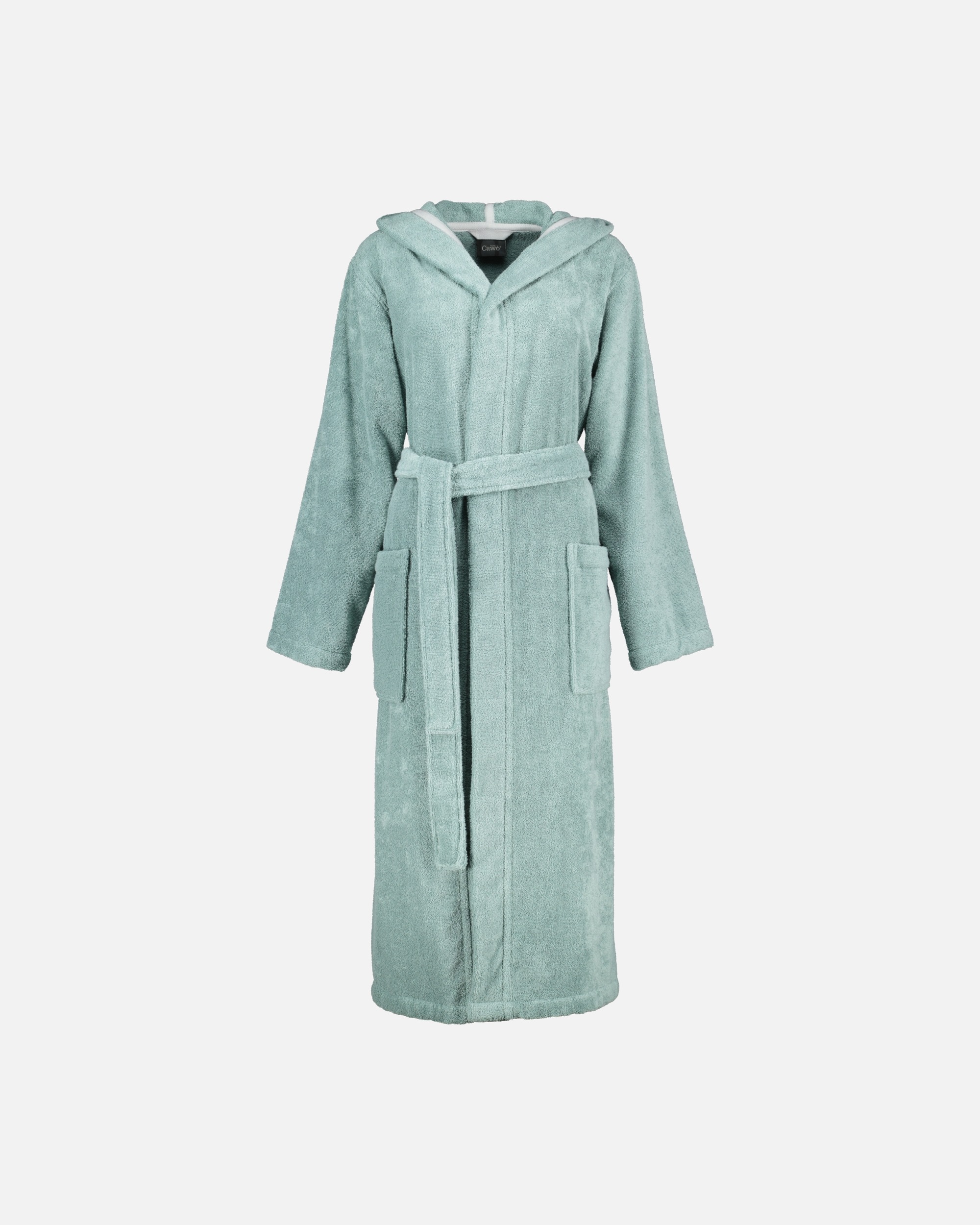 Bademantel für Unisex Cawö Cawö Bademäntel Damen Kapuze Luxury Basics Kapuze 827 fjord - 47 L