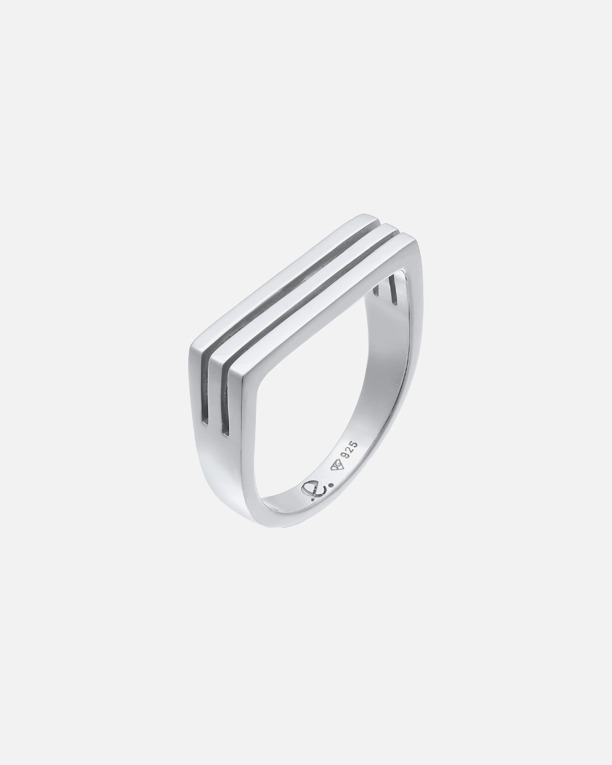 Ring für Weiblich Elli PREMIUM Elli PREMIUM Ring Siegelring Rechteck Unisex 925 Silber rhodiniert 58