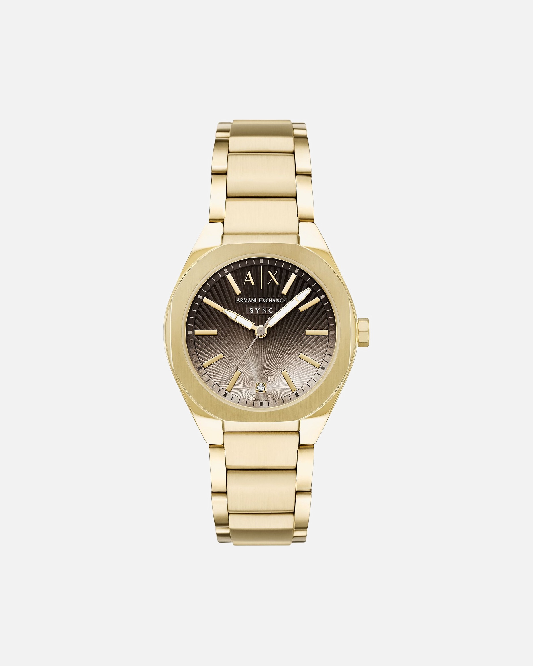 Uhr für Weiblich Armani Exchange Damenuhr Edelstahl gold