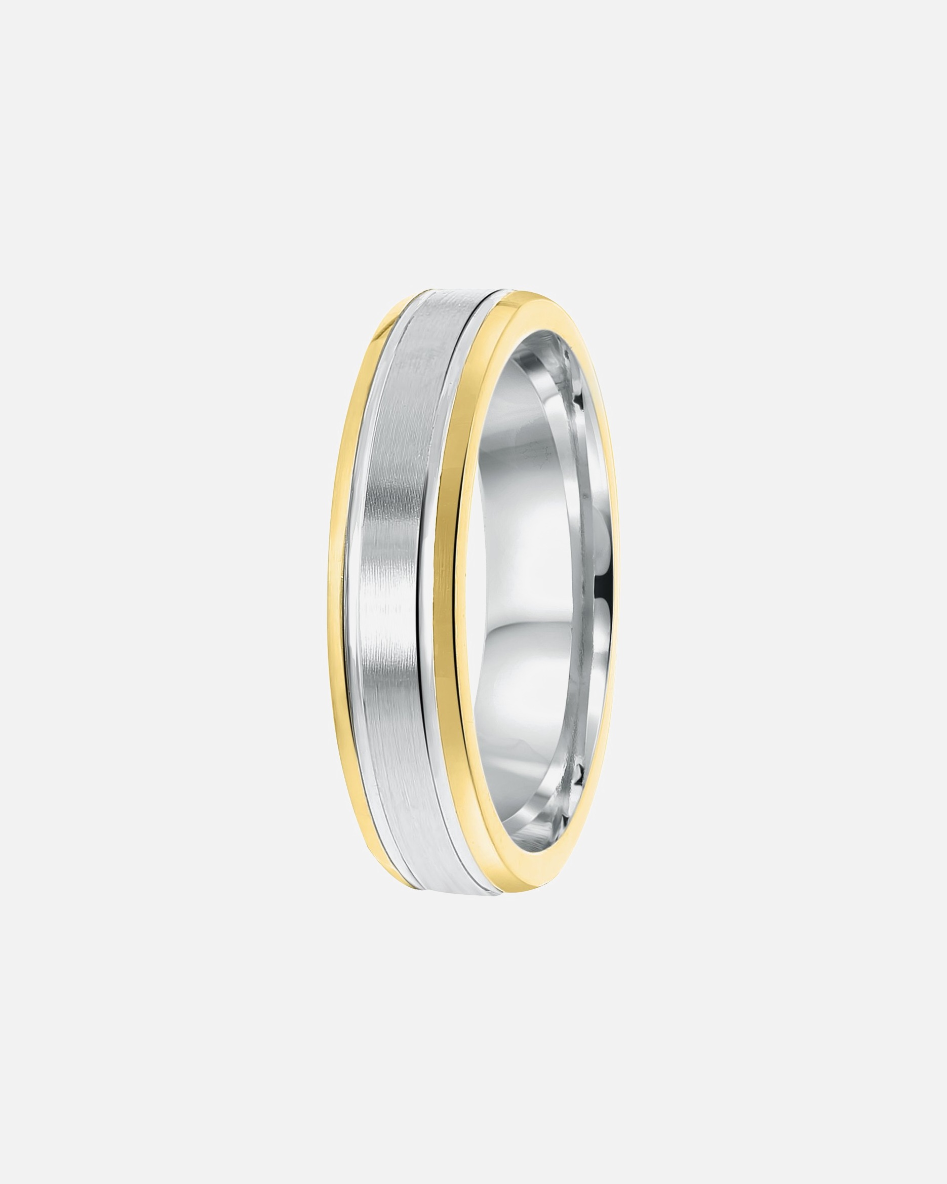 Ring für Männlich Lucardi Ringe 'Sofia' 925 Silber - silbern-goldfarbig 63mm