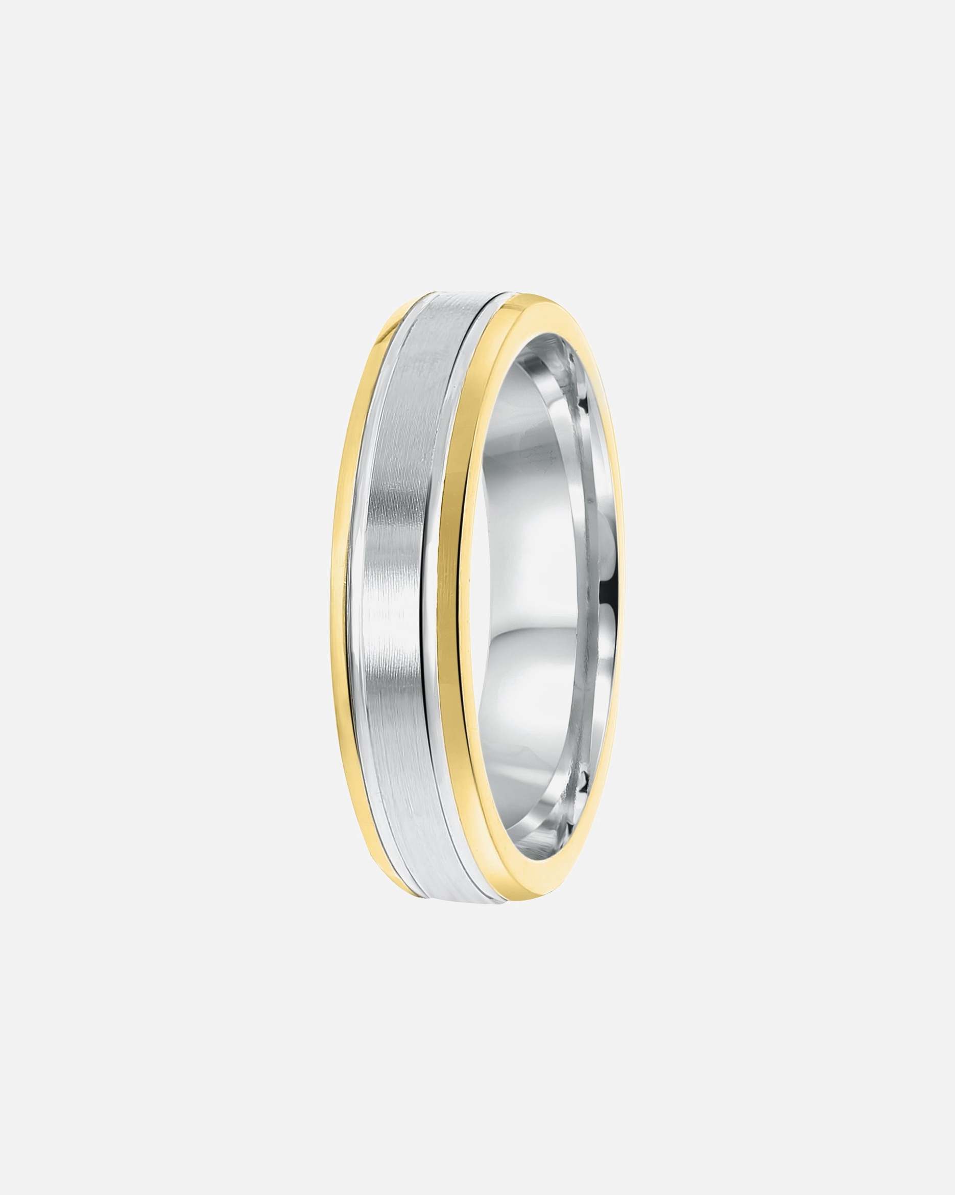 Ring für Männlich Lucardi Ringe 'Sofia' 925 Silber - silbern-goldfarbig 66mm