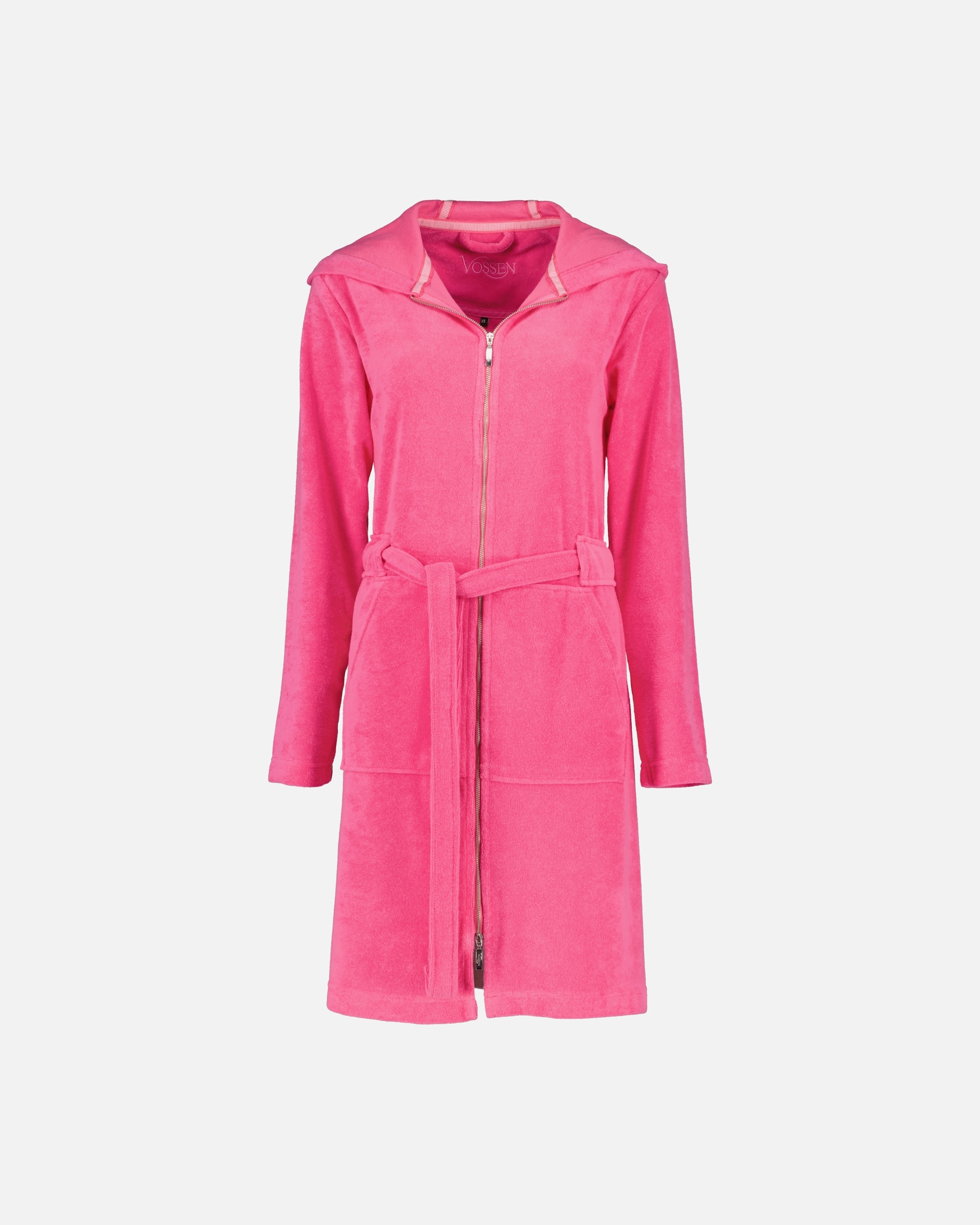 Bademantel für Unisex Vossen Vossen Bademäntel Damen Kurzmantel mit Kapuze Tampa prim rose - 3750 M