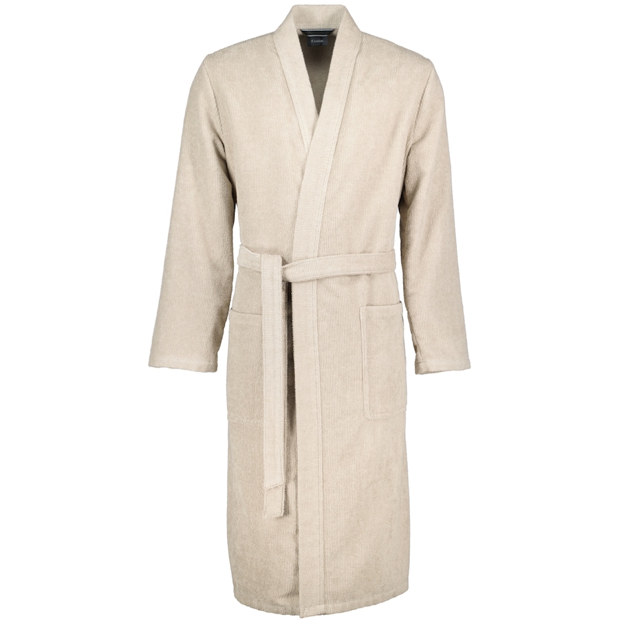 Cawö Bademäntel Herren Kimono Struktur 5509 sand - 339 S