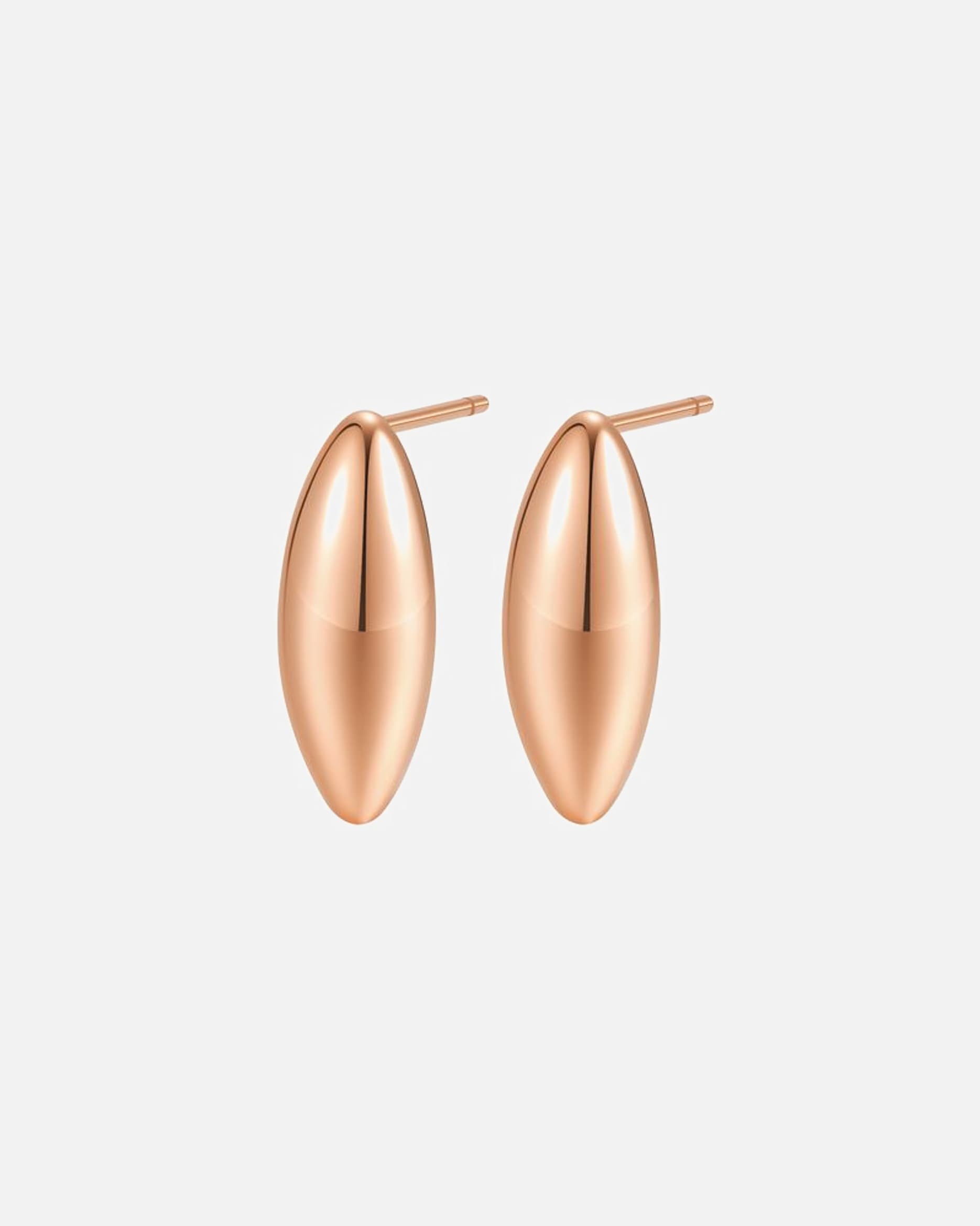 Ohrringe für Weiblich Hey Happiness Default Brand Line Marquise Ohrstecker – Edelstahl Ohrringe – wasserfest Roségold