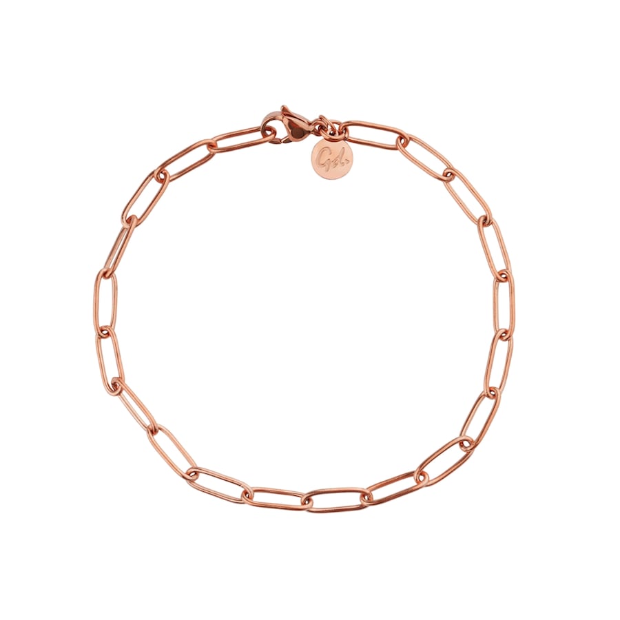 GOOD.designs Gliederarmband mit Karabinerverschluss Rose Damen