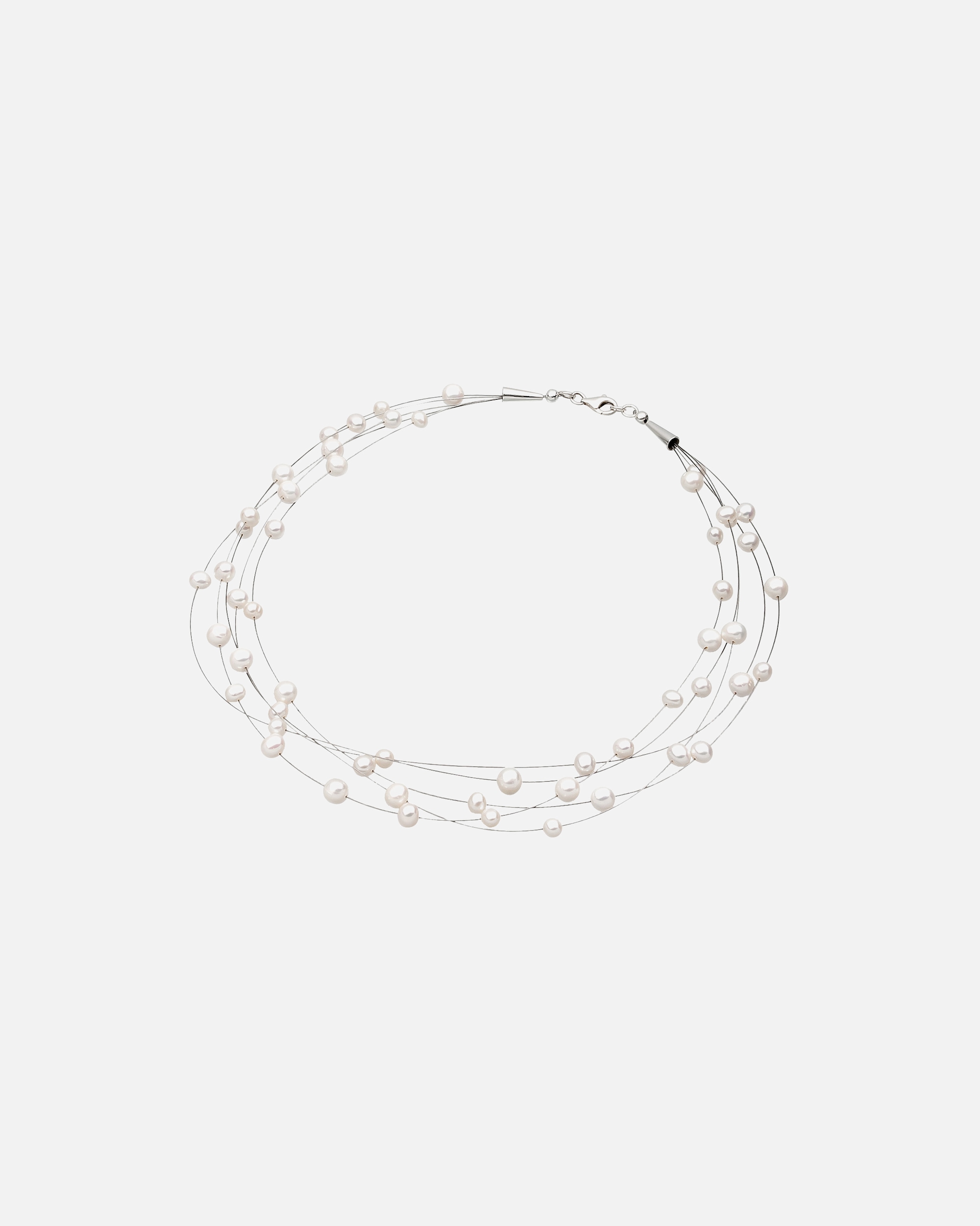 Halskette für Weiblich Elli Süßwasserzuchtperlen 925 Sterling Silber 43