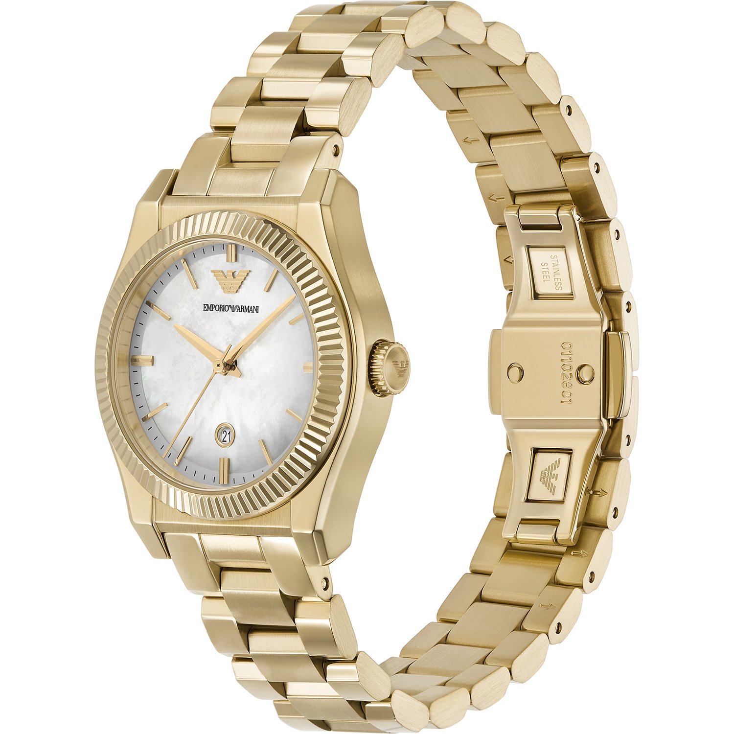 Gold Armani Uhr Damenuhr Emporio Armani Damenuhr Edelstahl Uhr