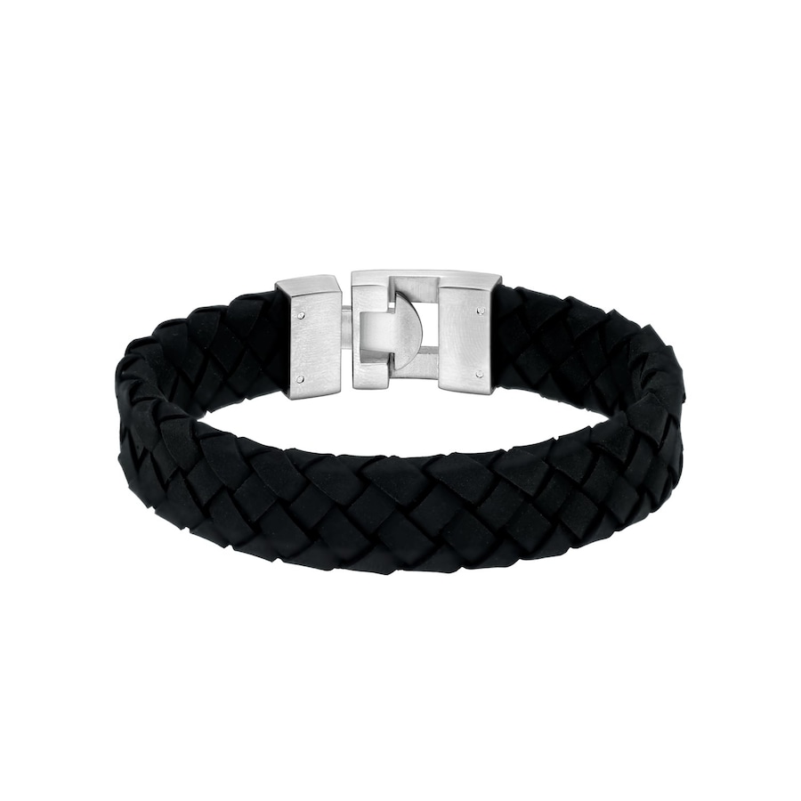 Lucardi Armband Leder Steel/blac Damen