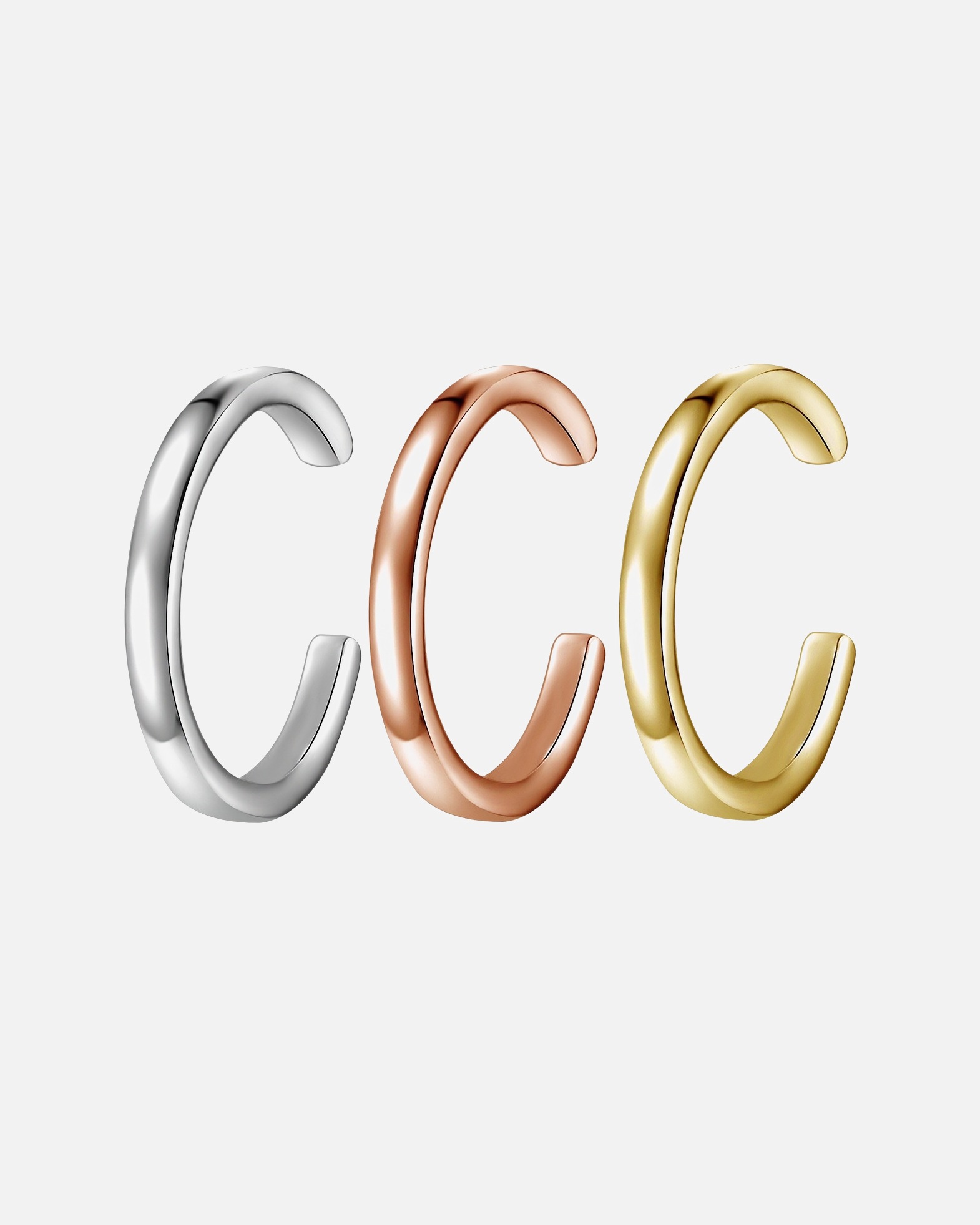 Ohrringe für Weiblich Glanzstücke München Ohrklemme Sterling Silber in Silber/Gelbgold/Roségold 13,0 mm
