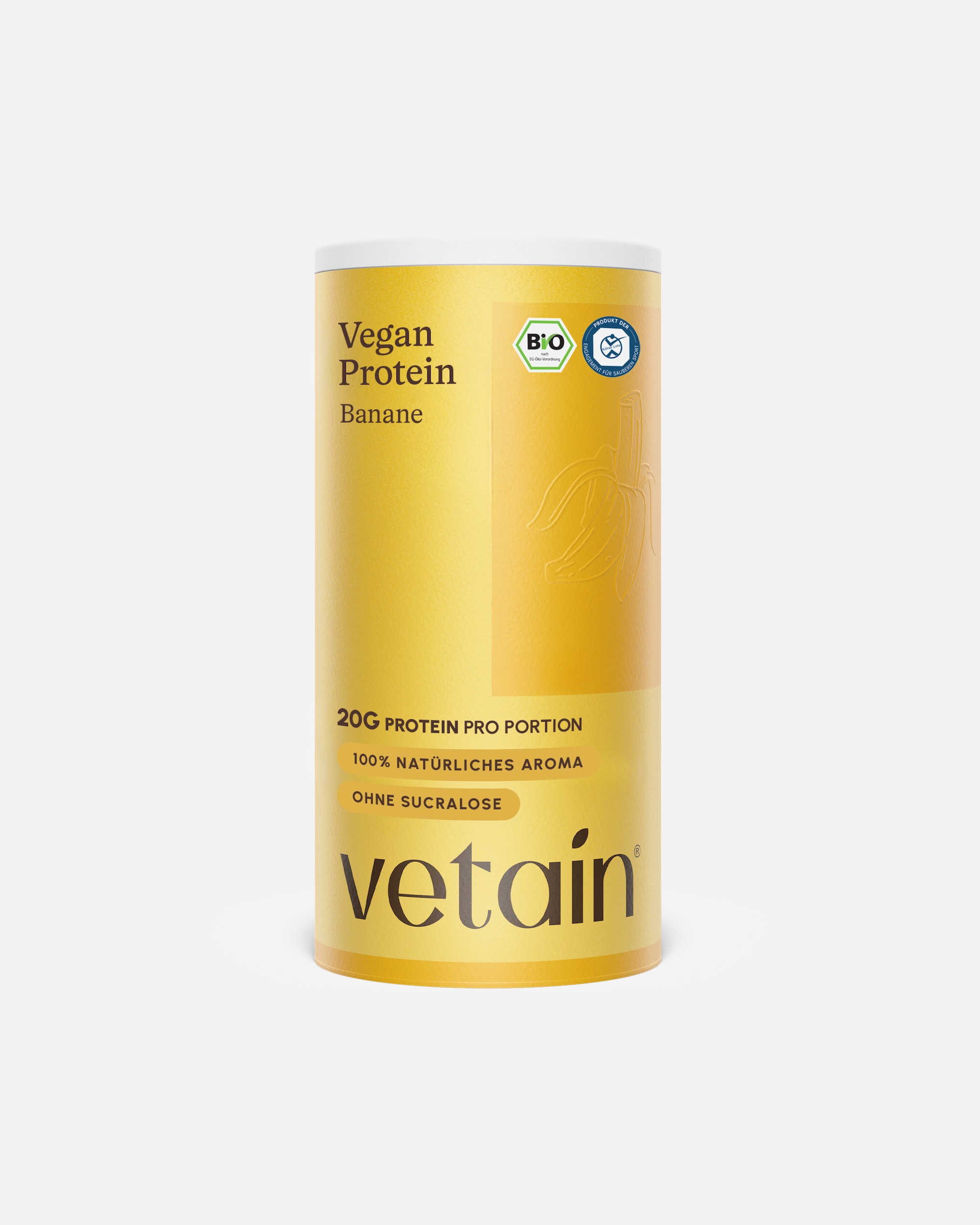 Protein & Shakes für Unisex Vetain Default Brand Line Bio Vegan Protein Pulver - Aus 4 pflanzliche Proteinquellen Banane