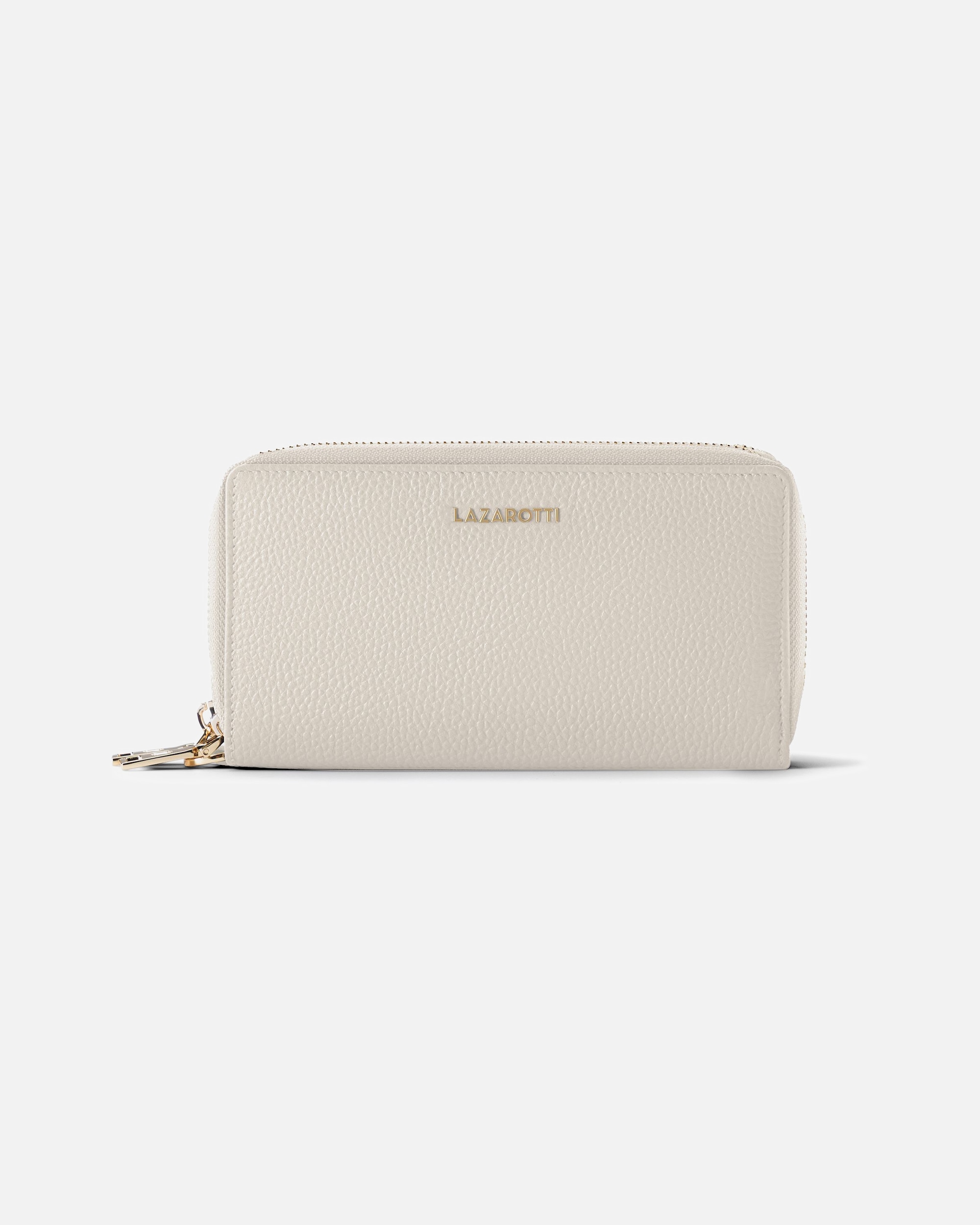 Portemonnaie für Weiblich Lazarotti Bologna Leather Damengeldbörse cream