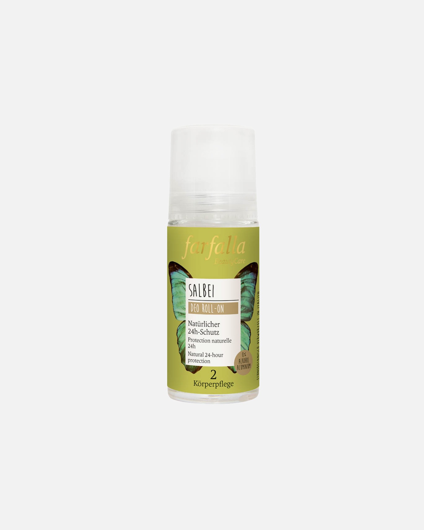 Deodorant für Unisex Farfalla Salbei - Kräuterfrischer Deo Roll-On 100 ml