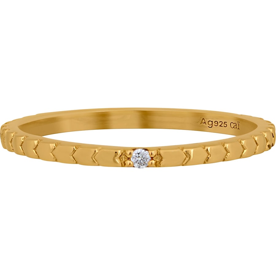 caï Caï Damen-Damenring 925er Silber Zirkonia 56 32016383 54 Damen