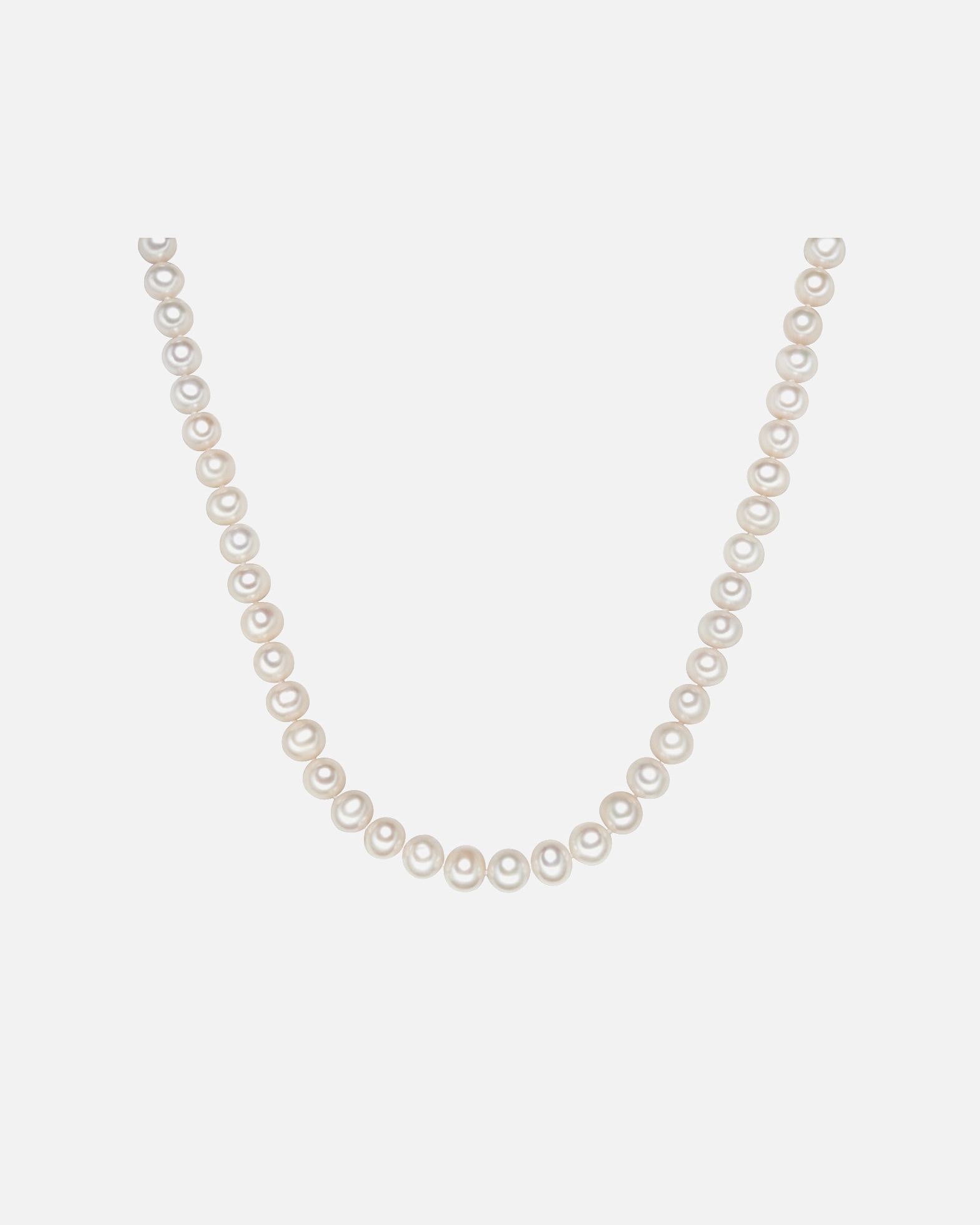 Halskette für Weiblich Valero Pearls Perlen-Kette aus Sterling Silber in silber mit Süßwasser-Zuchtperle 45 cm