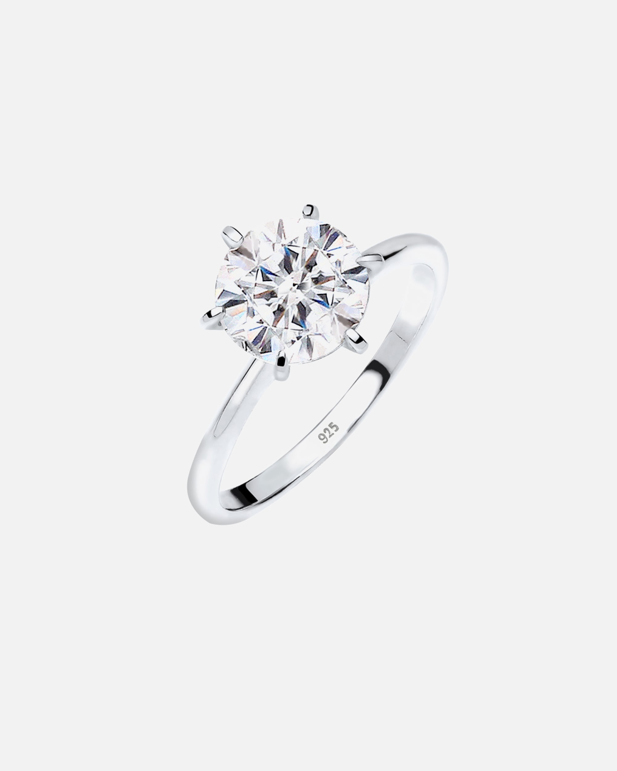 Ring für Weiblich Elli Verlobungsring Weiß 925 Silber, mit Kristallen von Swarovski® 50