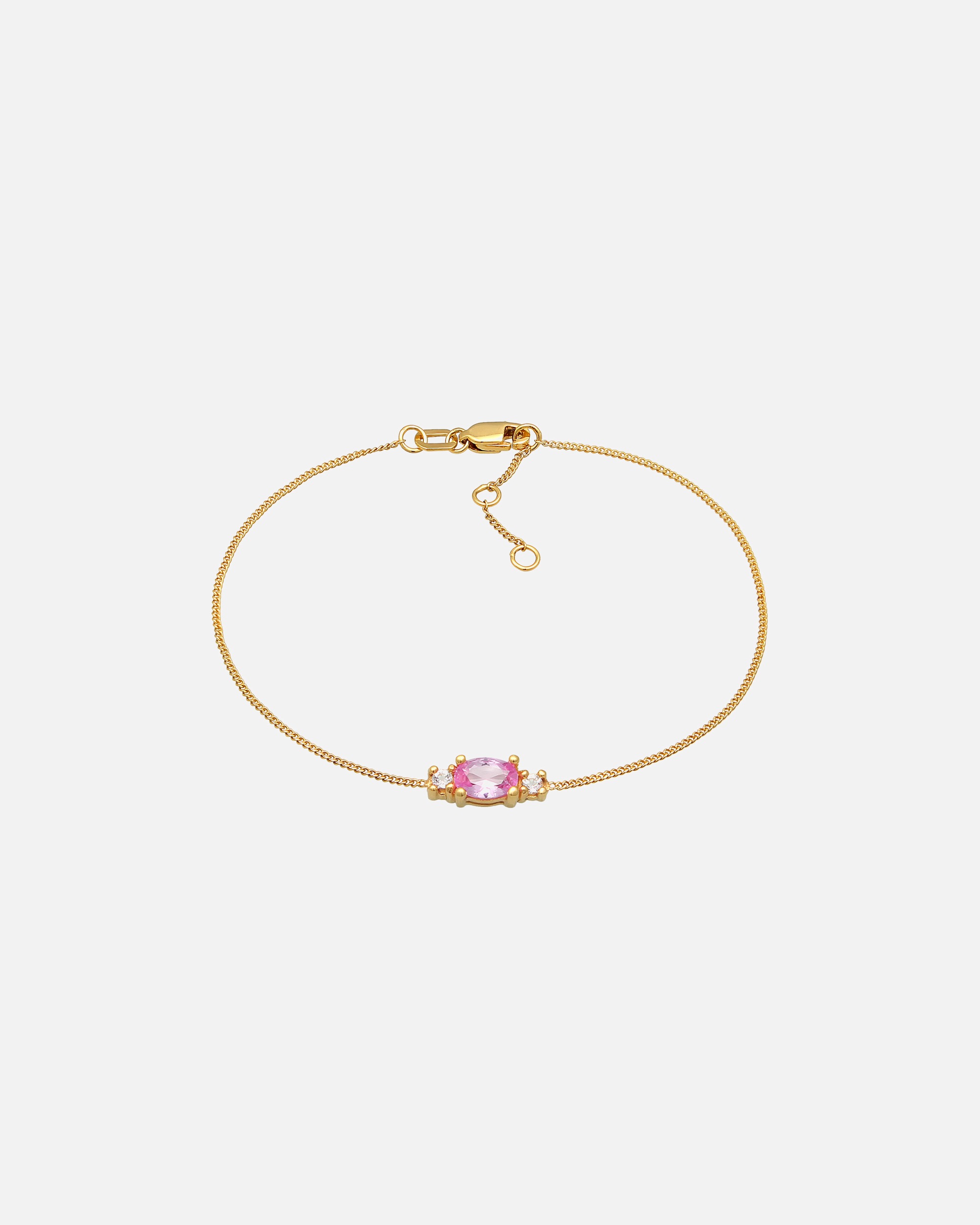 Armband für Weiblich Haze & Glory Default Brand Line Synthetischer Saphir Topas 375er Gelbgold 16