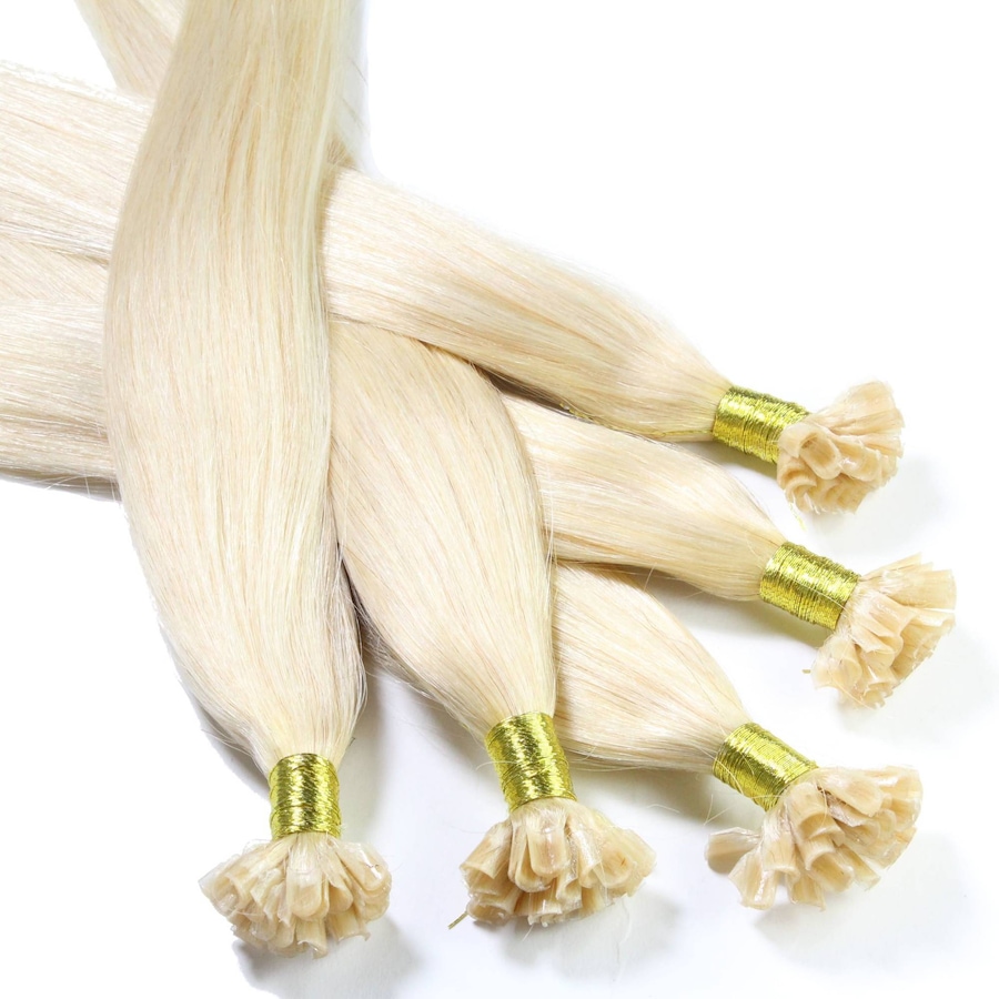 hair2heart Bonding Extensions Echthaar #10/0 Hell-Lichtblond 0,5g 40cm Nude Damen