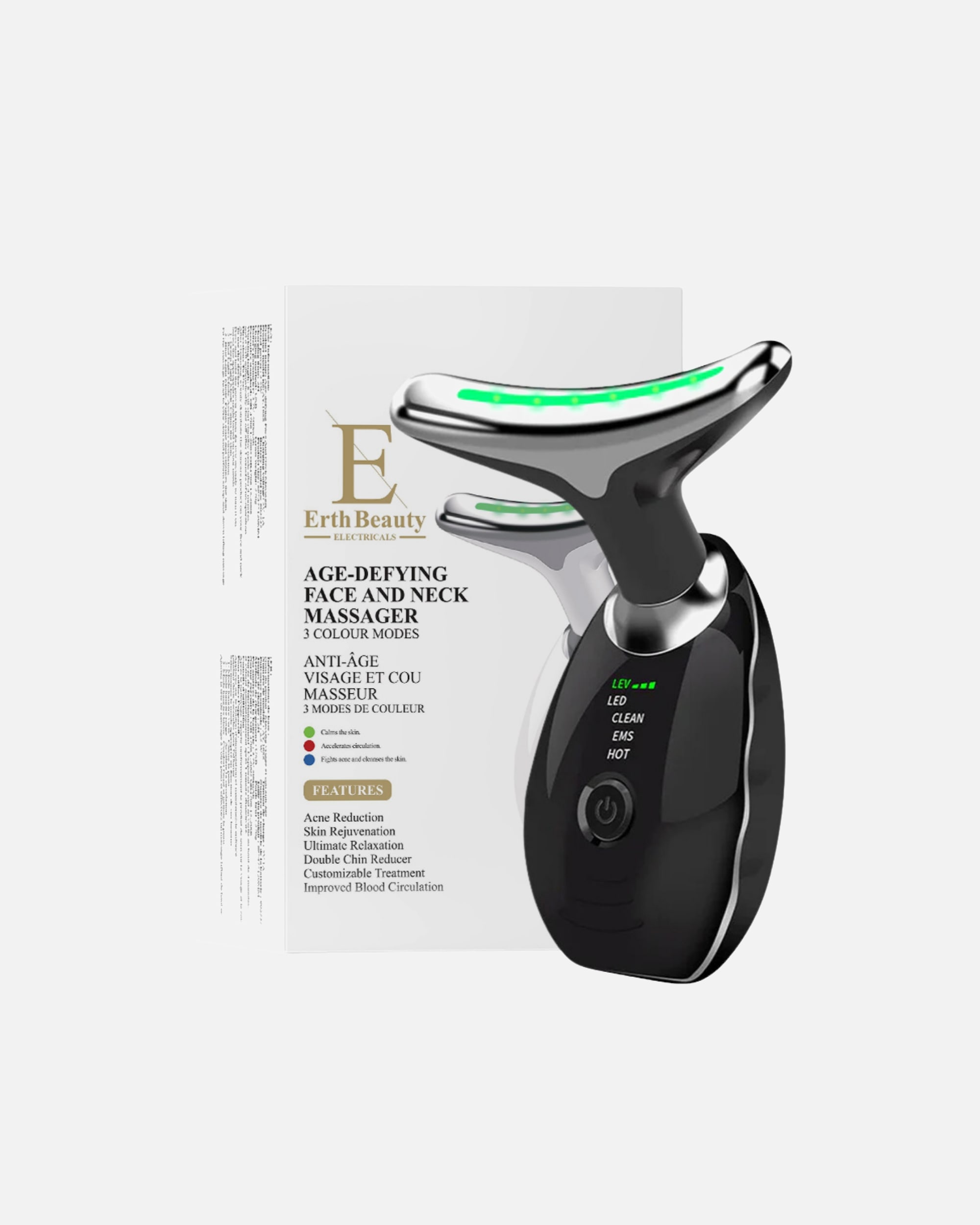 Elektrisches Gesichtsmassagegerät für Weiblich ErthSkin London Anti Aging Gesichts & Hals – Schwarz 1 Stück Stück