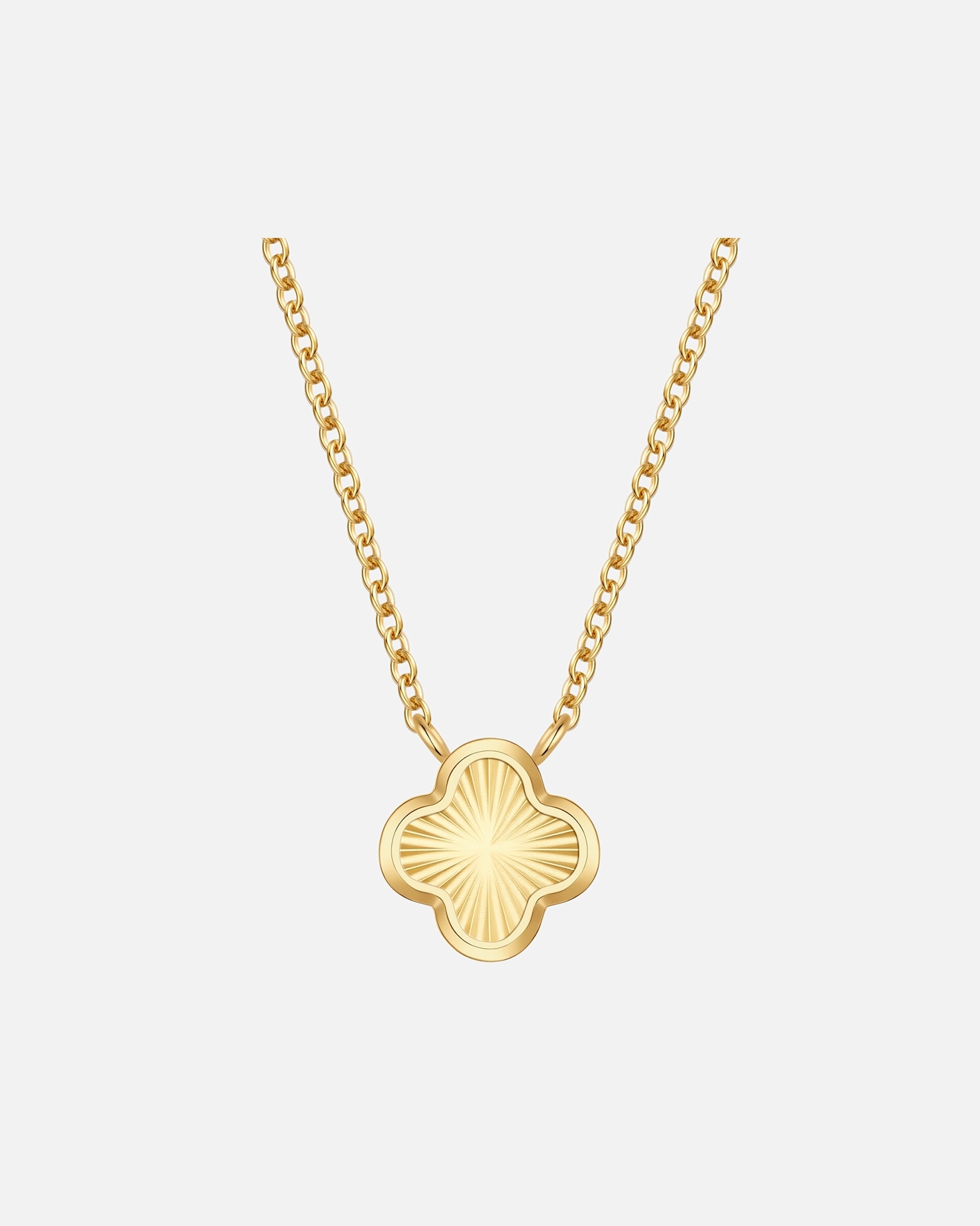 Halskette für Weiblich Glanzstücke München Halskette Kleeblatt aus Edelstahl in gelbgold 40,0 cm Basislänge + 5,0 cm Verlängerung