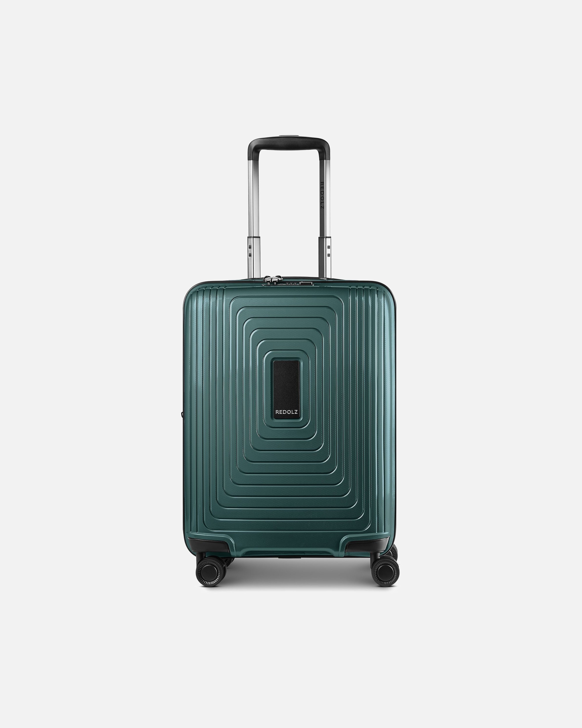 Handgepäckkoffer für Männlich Redolz Essentials 14 4 Rollen Kabinentrolley 55 cm mit Dehnfalte pearl-green metallic