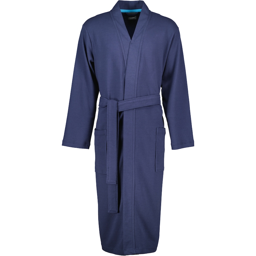Cawö Bademäntel Herren Kimono 816 marine - 14 M Weiss
