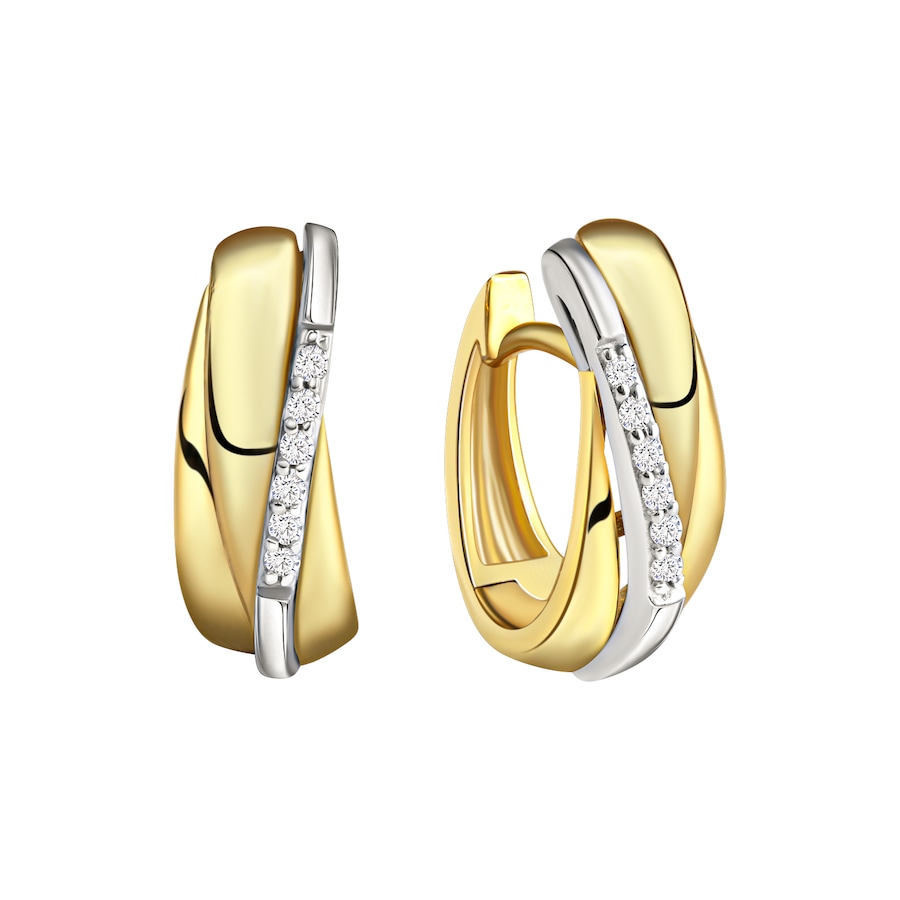 Celesta Ohrring 375/- Gold Zirkonia weiß mehrfarbig Damen