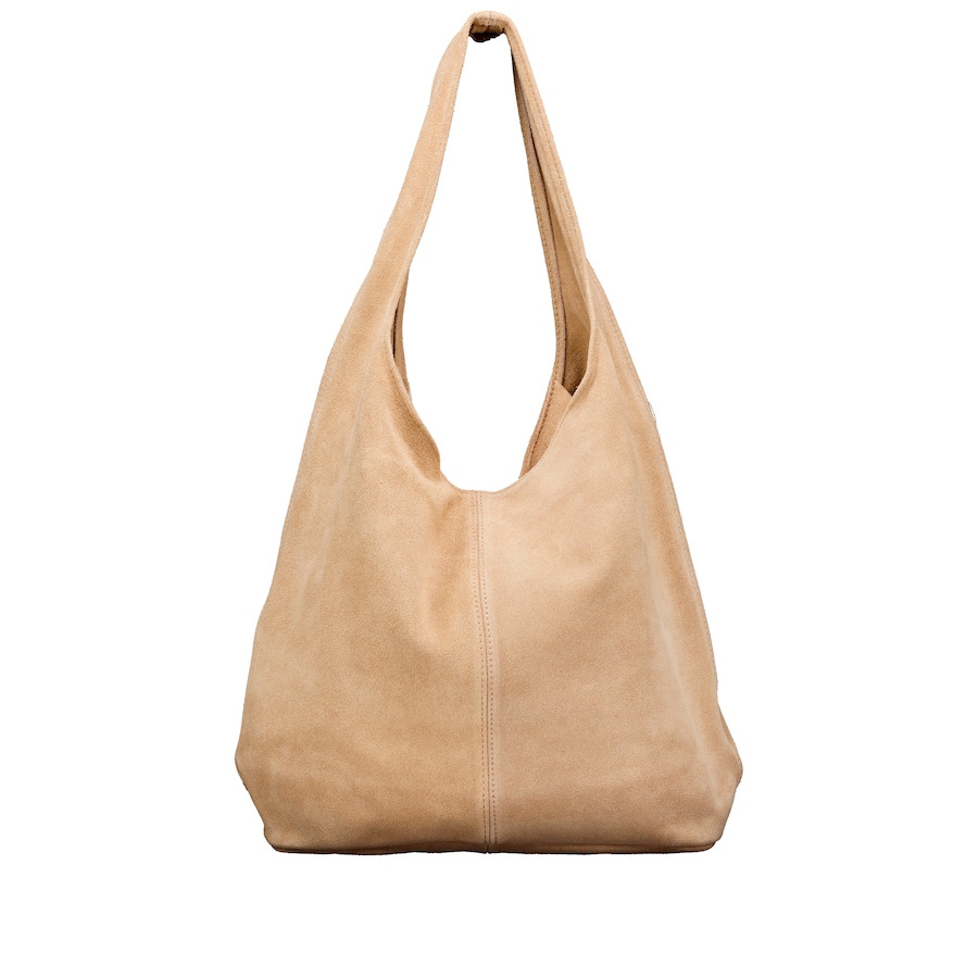 Hausfelder Manufaktur Beuteltasche Velours Beige Damen
