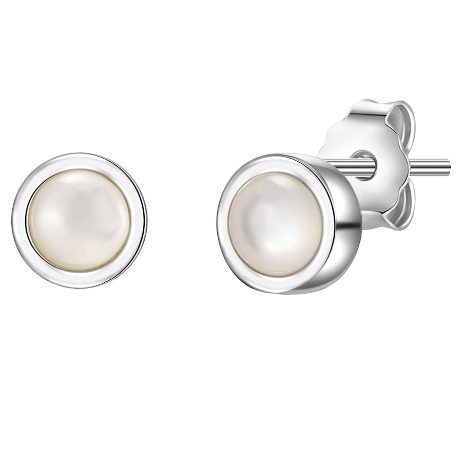 Glanzstücke München Ohrstecker Sterling Silber Perlmutt in 4,9 mm Damen