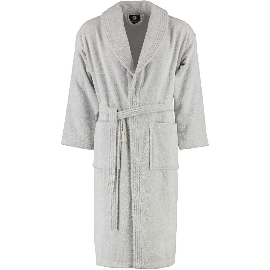 Rhomtuft Bademäntel unisex Schalkragen Sir & Lady perlgrau - 11 L Weiss