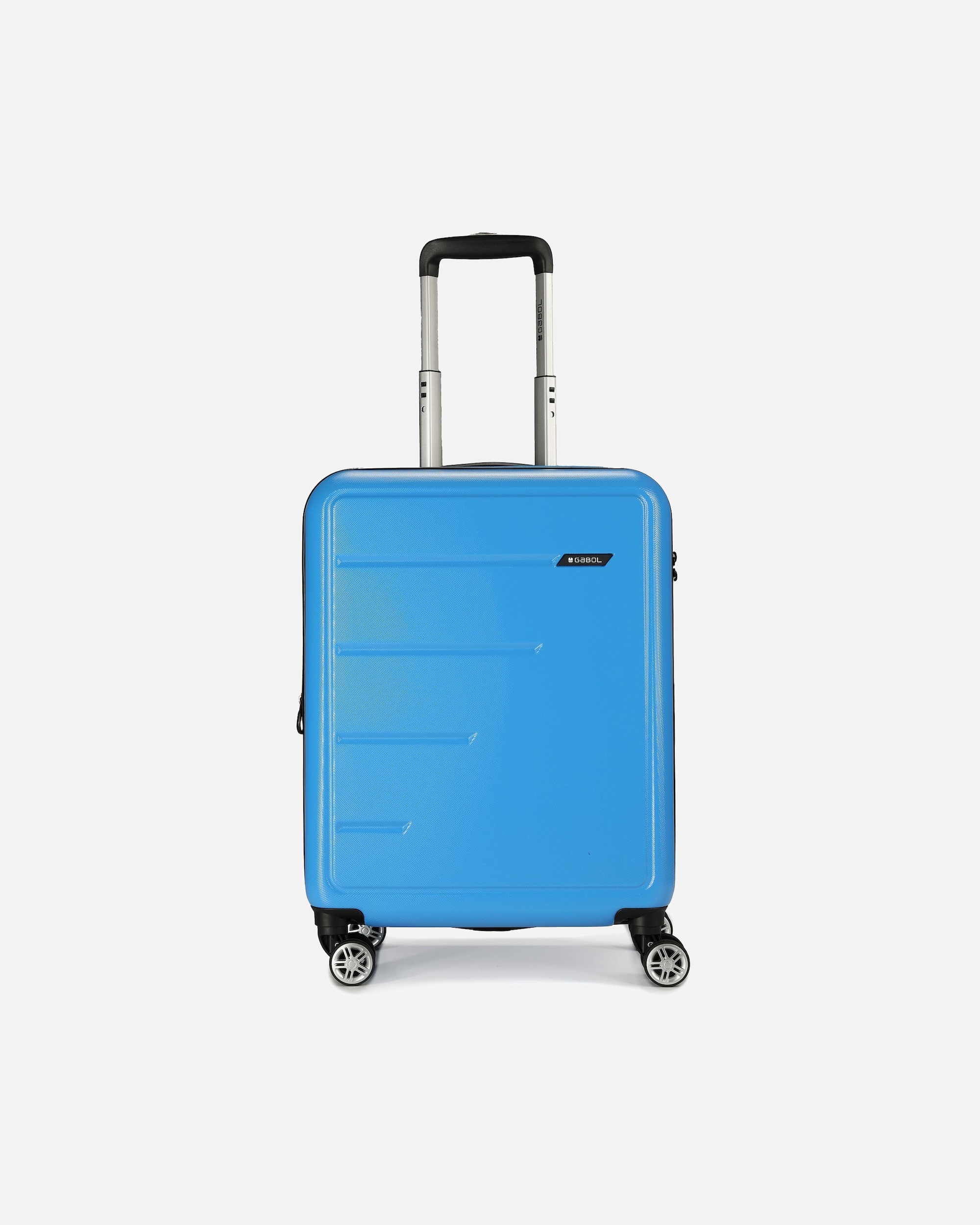 Handgepäckkoffer für Männlich Gabol Future Plus 4 Rollen Kabinentrolley 55 cm mit Dehnfalte celeste