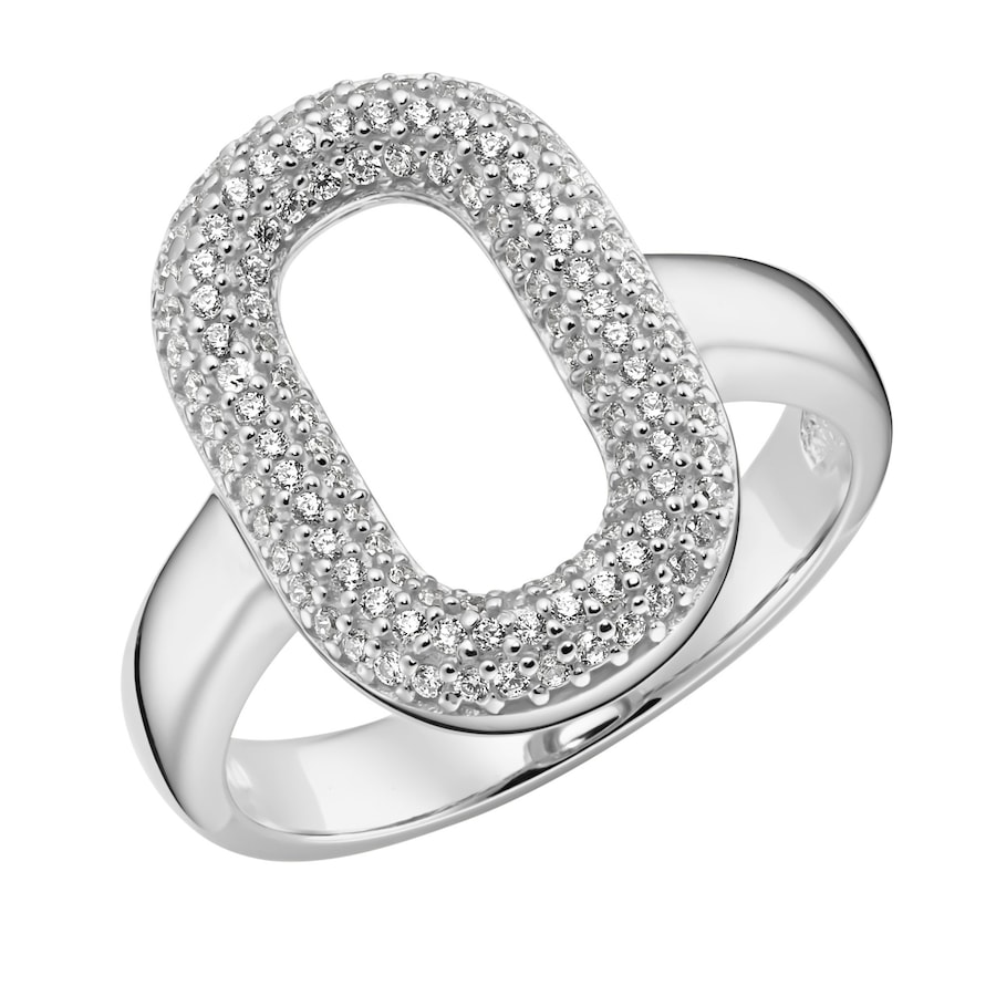 Giorgio Martello Milano Ring mit weißen Zirkonia, Silber 925 58
