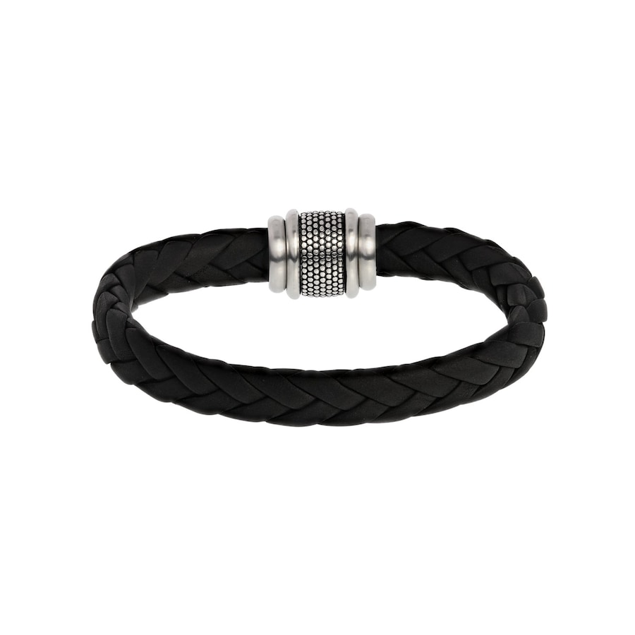 Lucardi Armband Leder silbern 22.0mm Damen