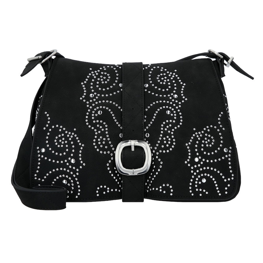 Desigual Poker Face Schultertasche schwarz Schwarz Damen