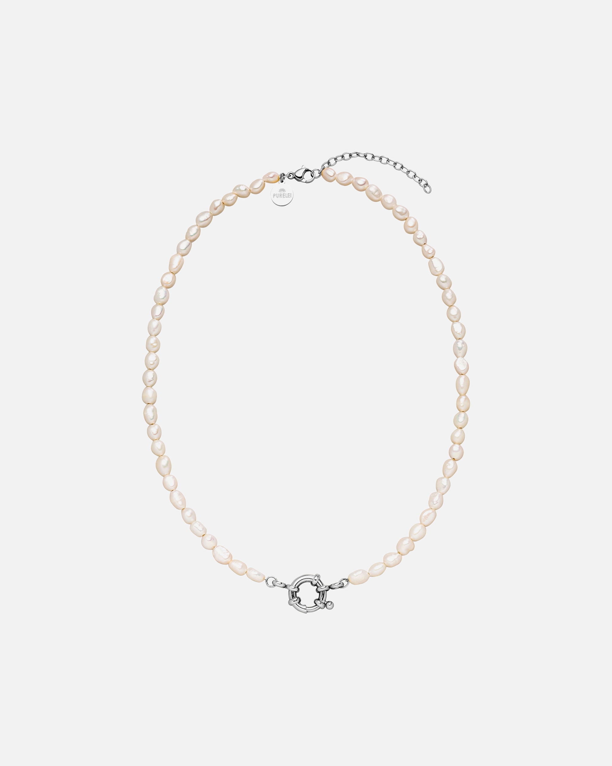 Halskette für Weiblich Purelei Pearl Charm Kette 100% Edelstahl Silver