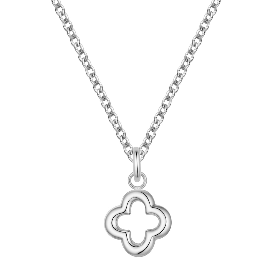 Glanzstücke München Halskette Kleeblatt aus Edelstahl in silber 40,0 cm Basiskette + 5,0 Verlängerung Damen