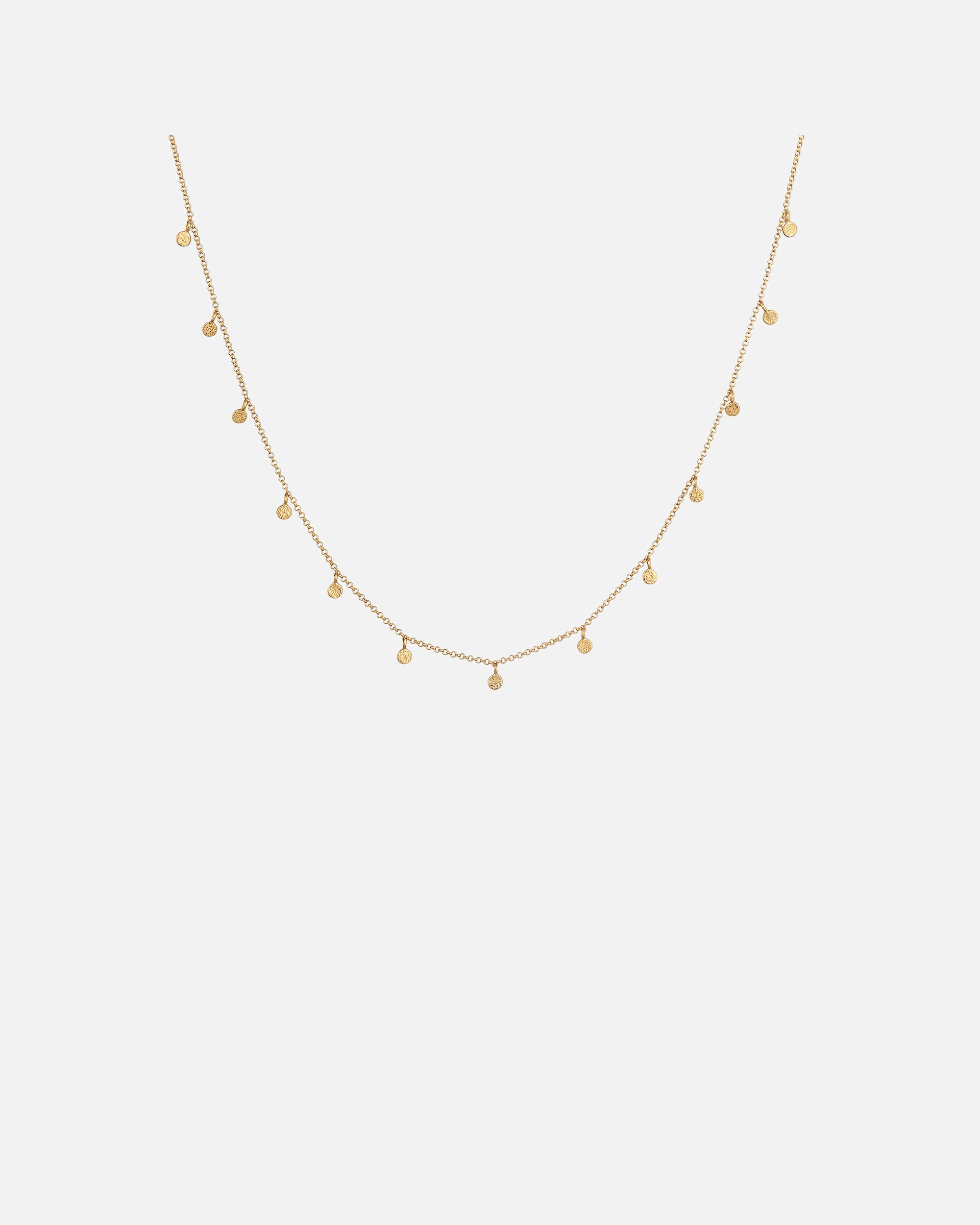 Halskette für Weiblich Elli Plättchen Coin Rund Matt Struktur 925 Silber 50