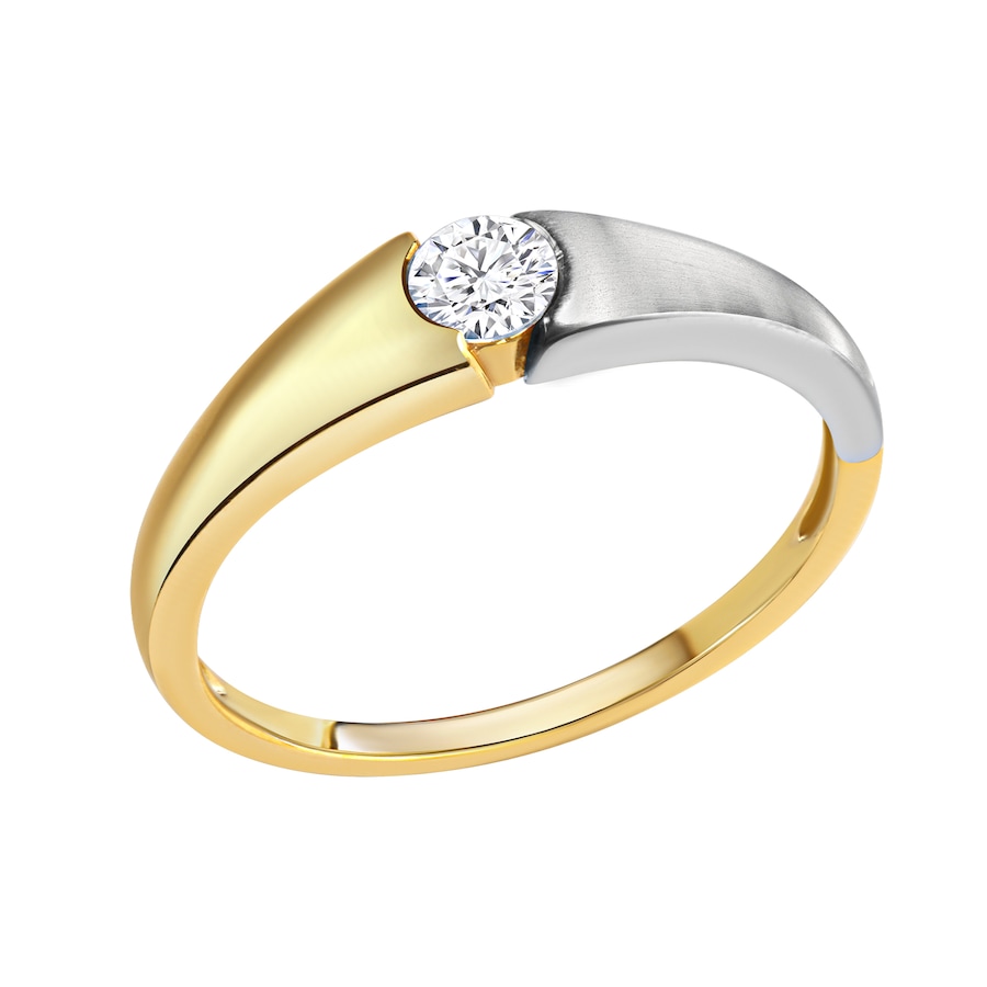 Celesta Ring 375/- Gold Zirkonia weiß 058 (18,5) Weiss Damen