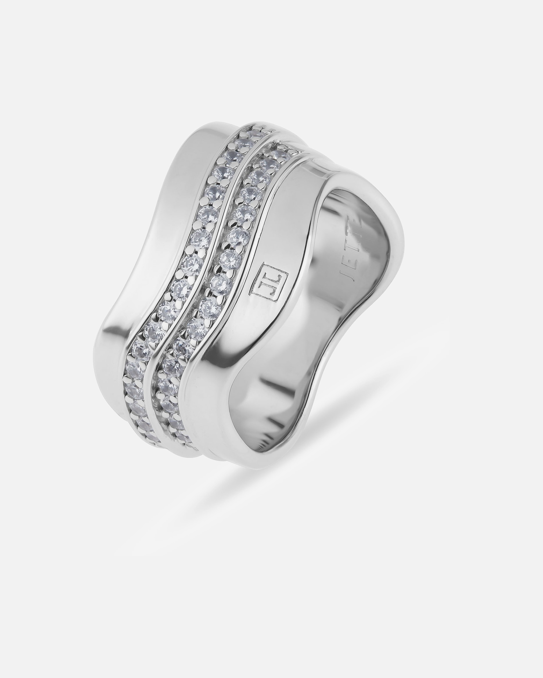 Ring für Weiblich Jette Damenring 925er Silber, recycelt 63