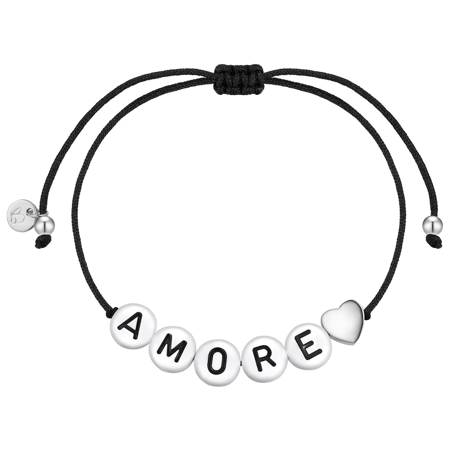 Glanzstücke München Armband Herz/AMORE aus Sterling Silber in silber 15,0 - 22,0 cm, flexibel einstellbar Damen