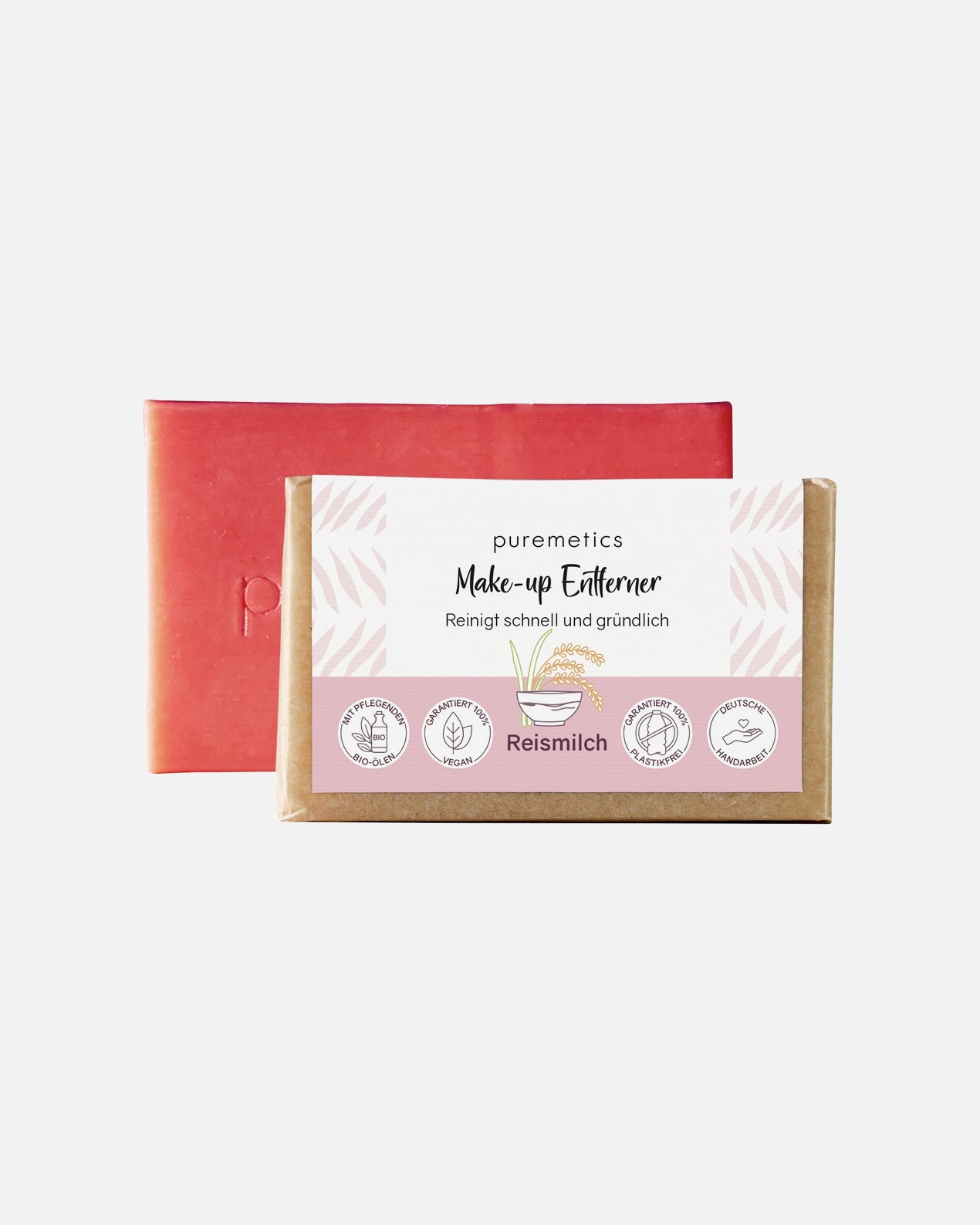 Gesichtsseife für Weiblich puremetics Make-up Entferner Seife Reismilch 75 g