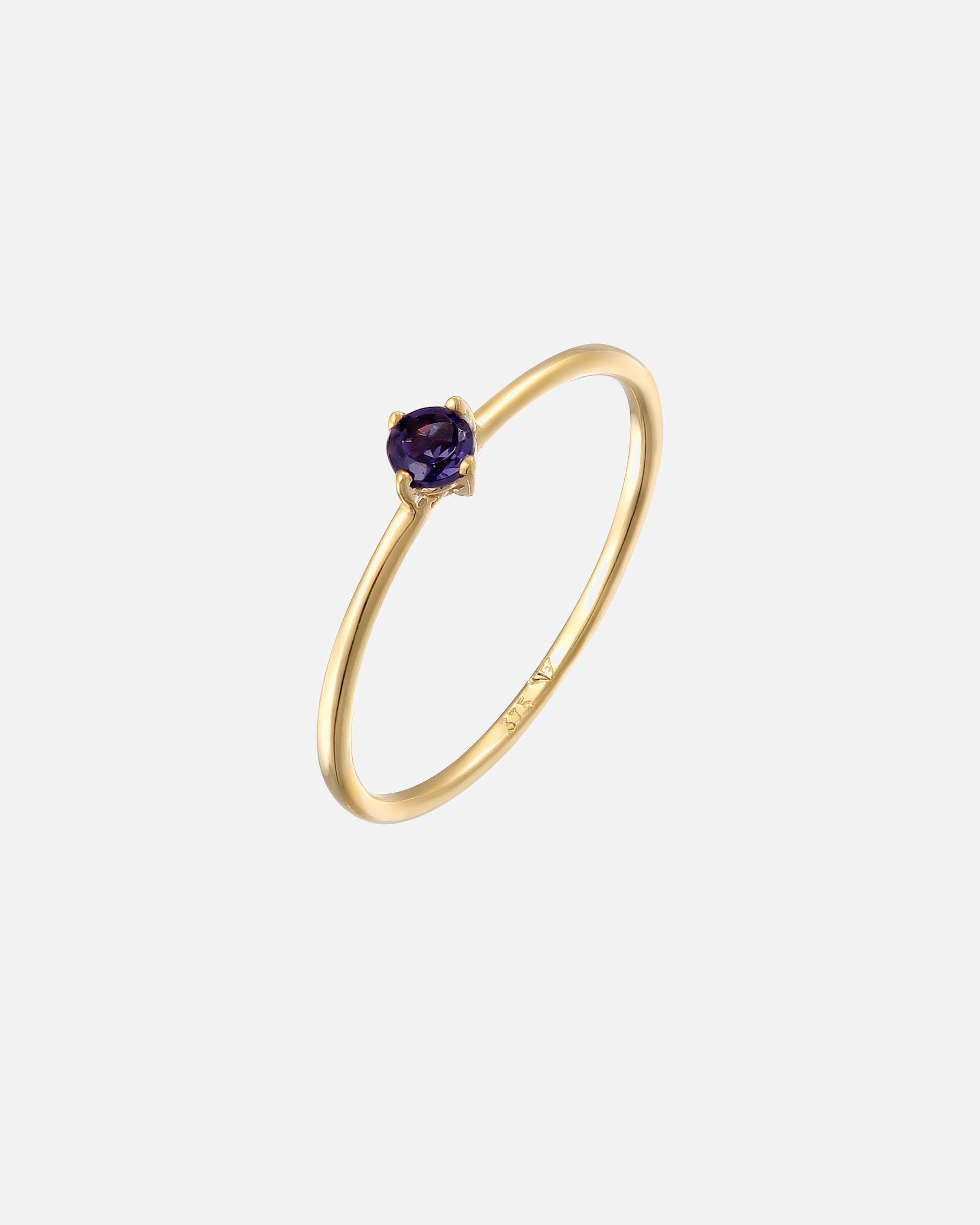 Ring für Weiblich Elli PREMIUM Ring mit Lolite Edelstein 375 Gelbgold 52