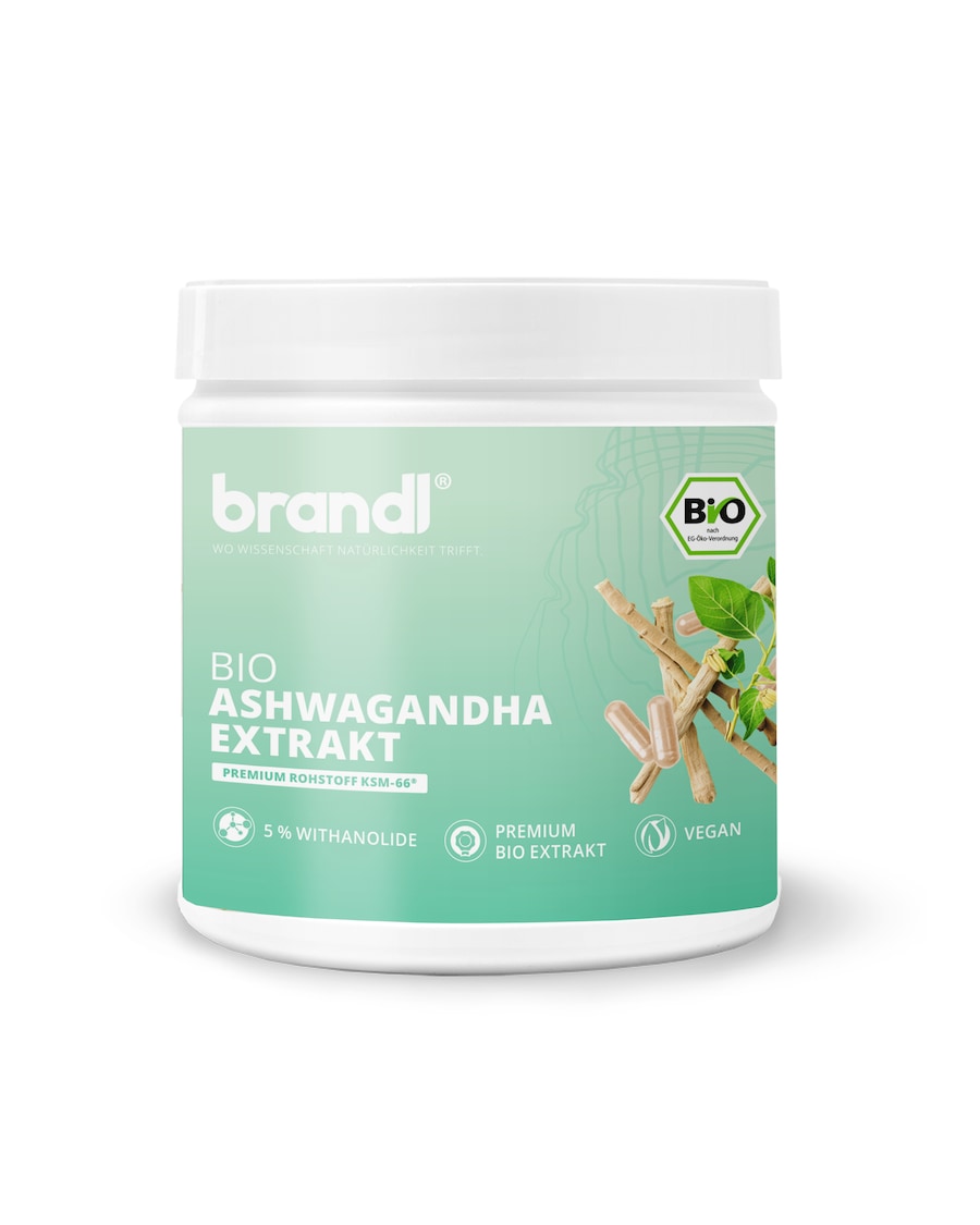 Brandl Nutrition brandl BIO KSM 66 Ashwagandha Extrakt mit 5% Withanoliden 120 Kapseln 85 g